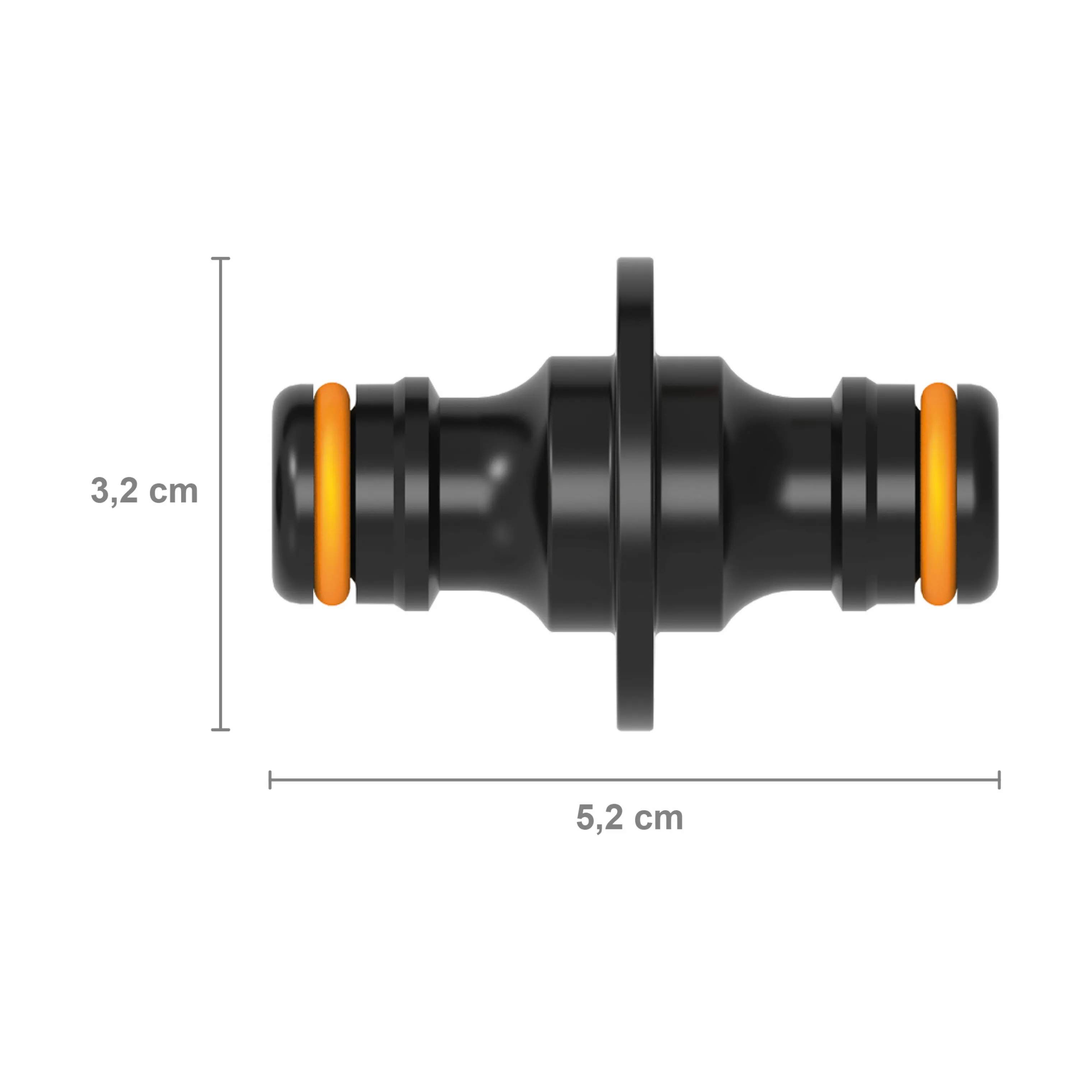 Fiskars Haveslanger Comfort Mellemled i Sort, 2