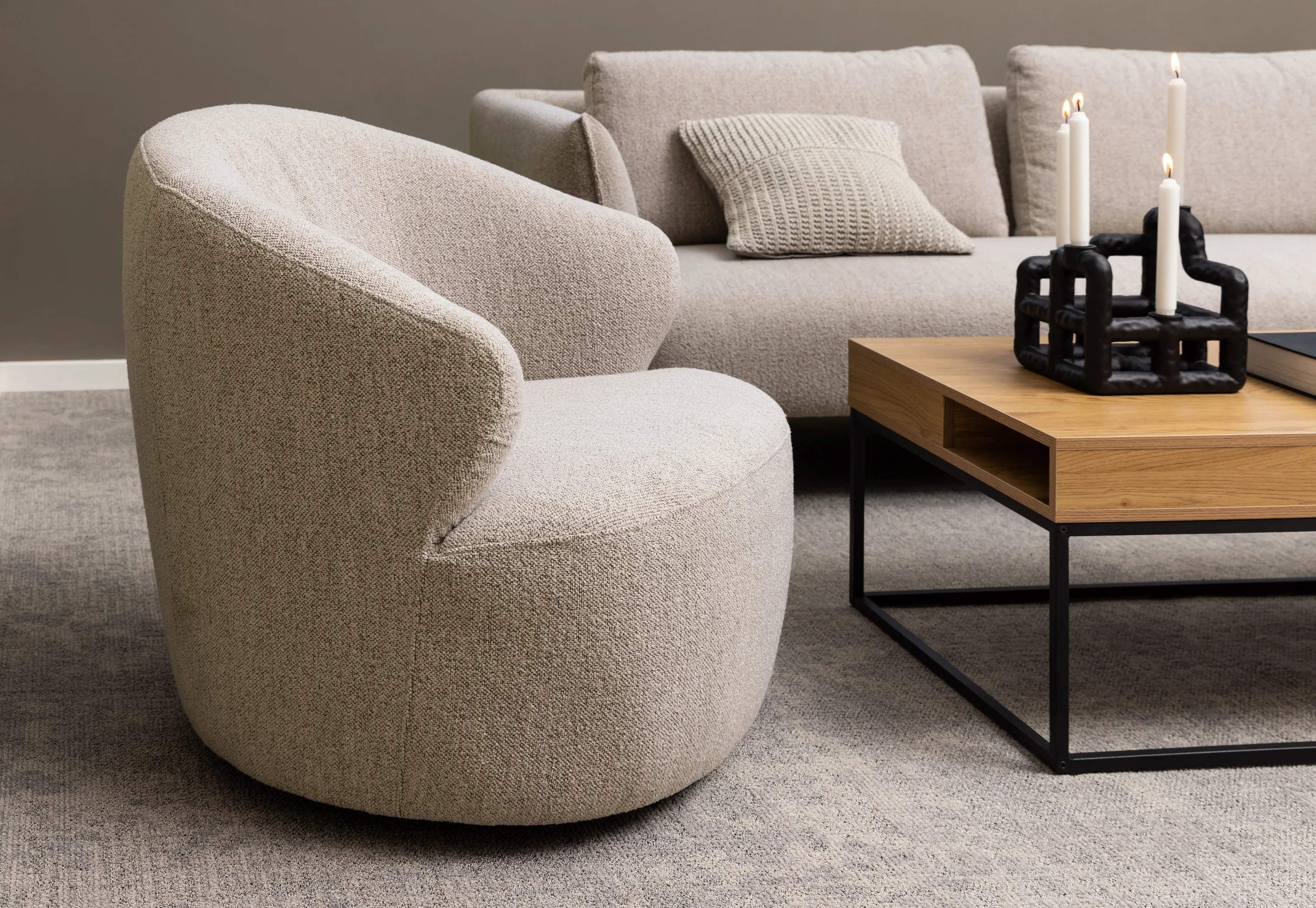 CASA Living Lænestole Westport Loungestol i Beige, 3