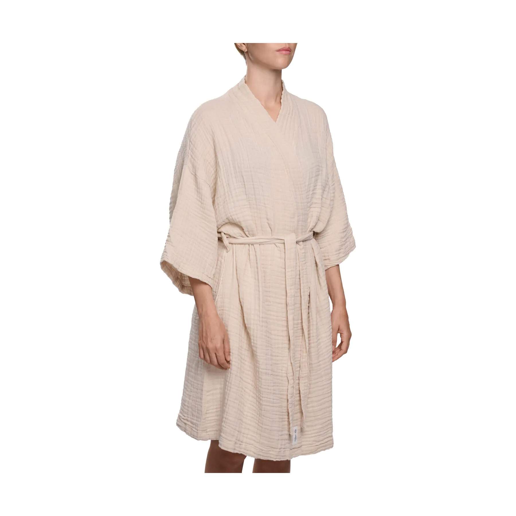 The Organic Company Morgenkåber FINE Badekåbe i Beige, S/M, 4