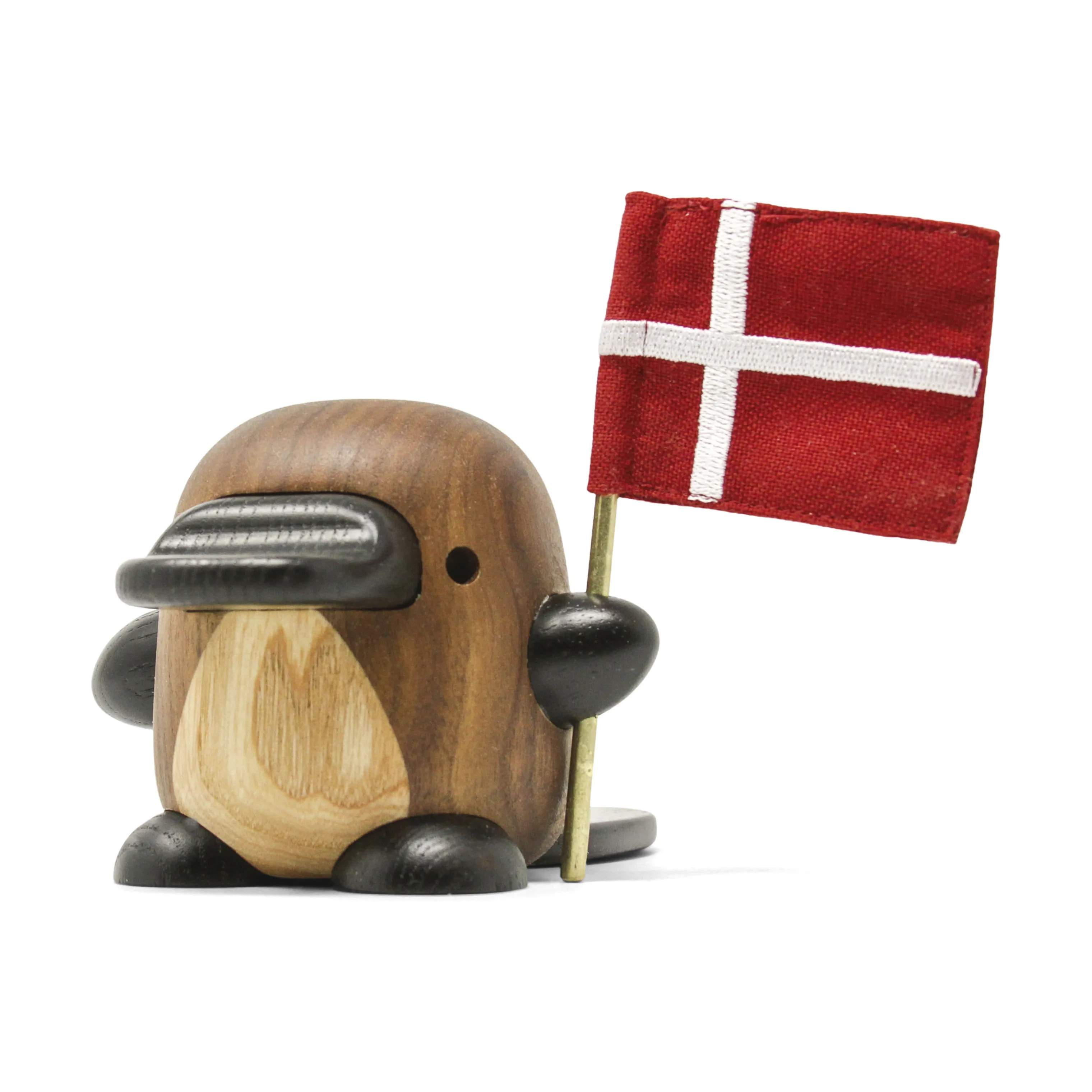 FableWood Dyrefigurer Næbdyr m. flag - Perry i Valnød/Ask, 5