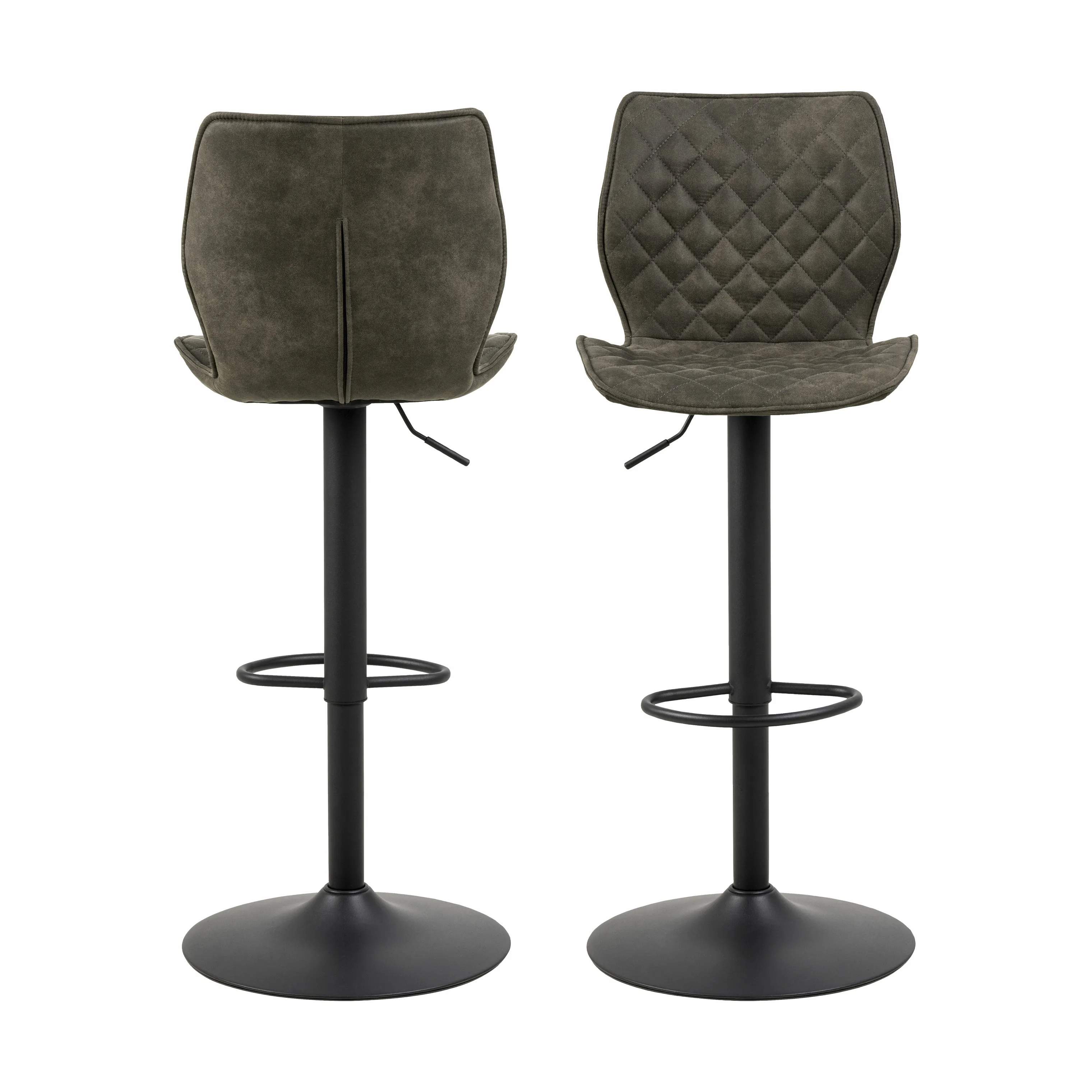 CASA Living Barstole Naomi Barstol - 2 stk. i antracit, 4