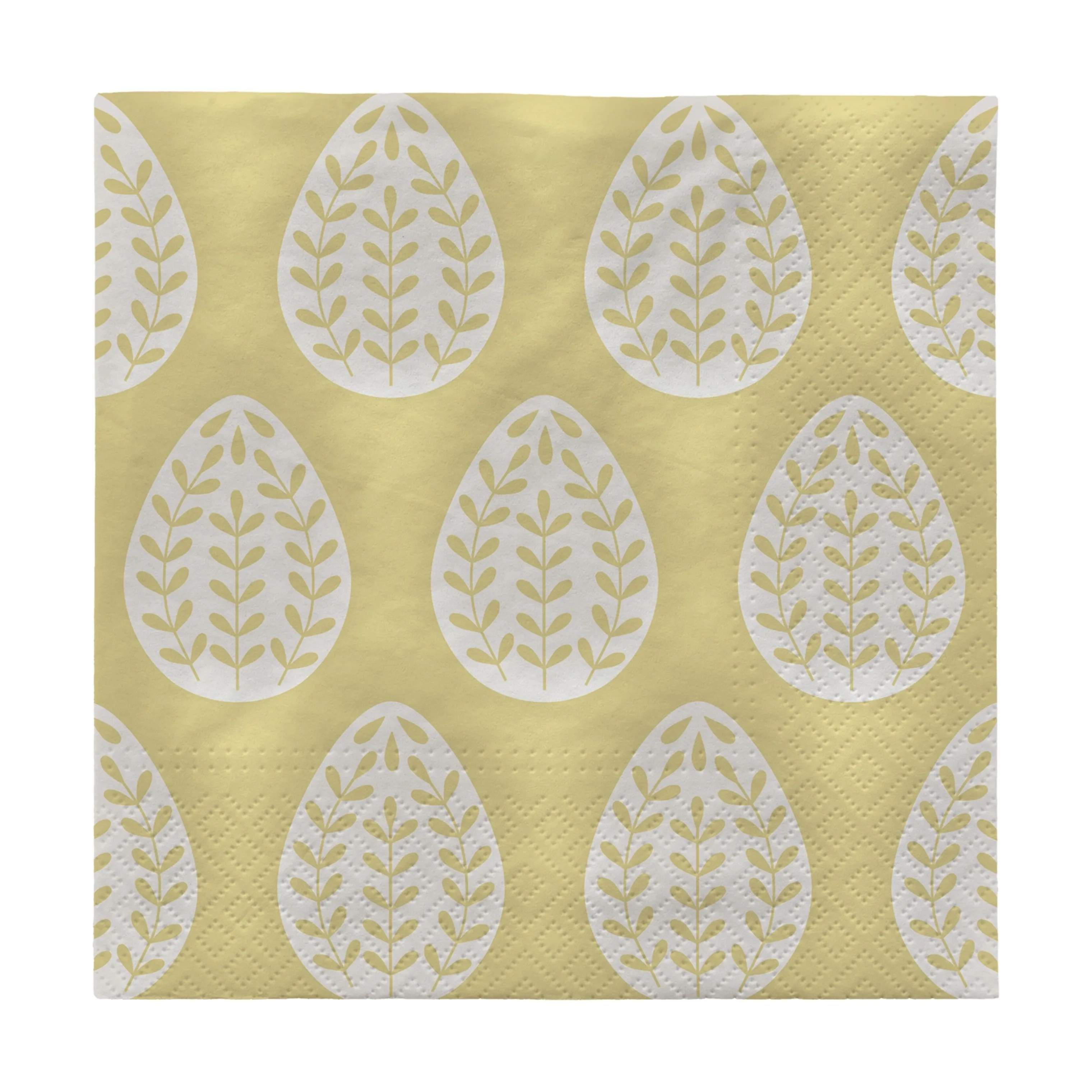 Broste Copenhagen Papirservietter Egga Papirserviet i Gul, 1