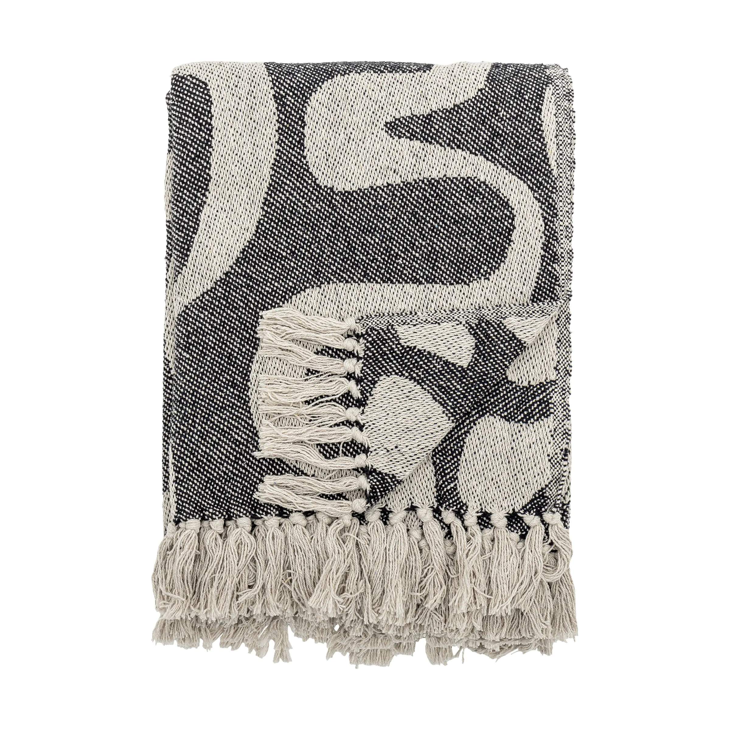 Bloomingville Plaider Salobre Plaid i Sort, 1