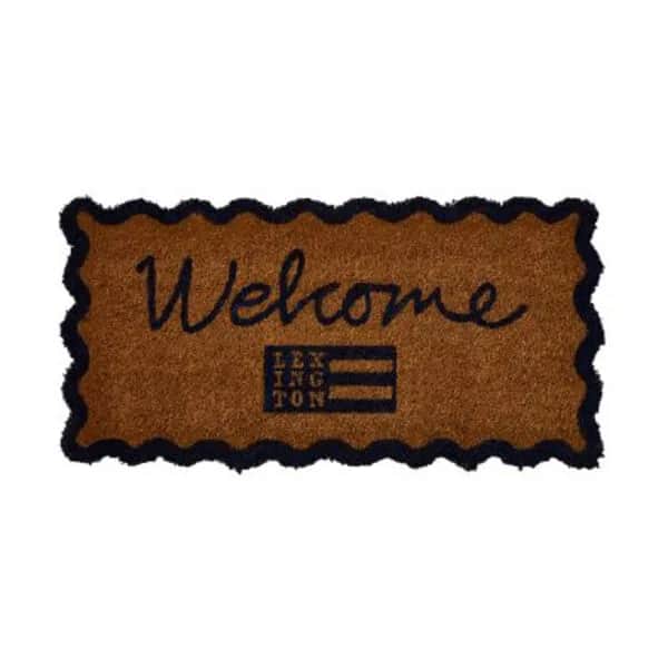 Welcome Dørmåtte, natur/dark blue, large