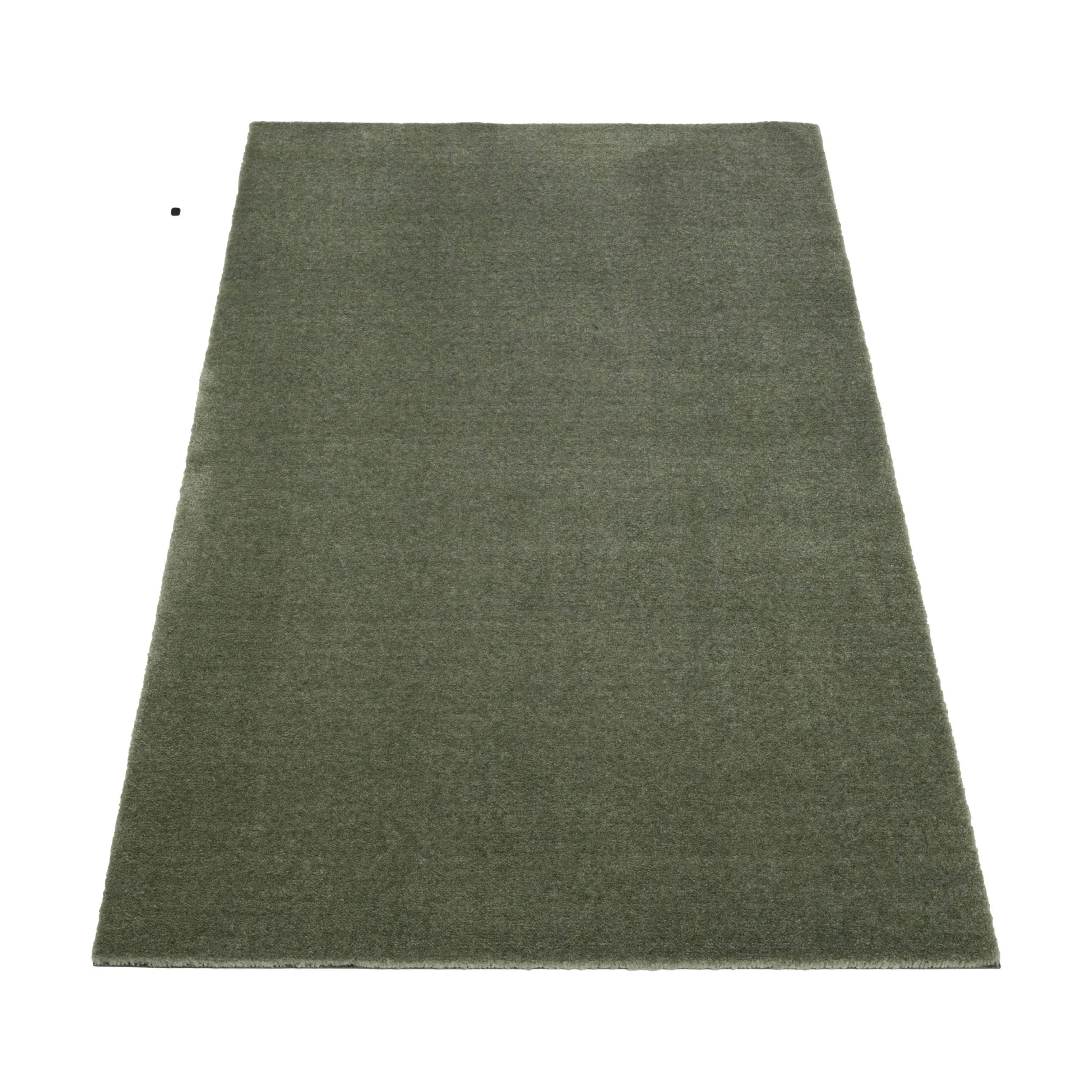 Tica Copenhagen Gulvtæpper Uni Color Løber i støvet grøn, B67 x L120 cm, 4