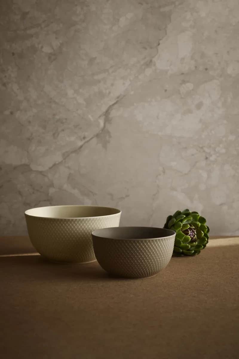 Lyngby Porcelæn Skåle Rhombe Earth Skål i Clay, 6