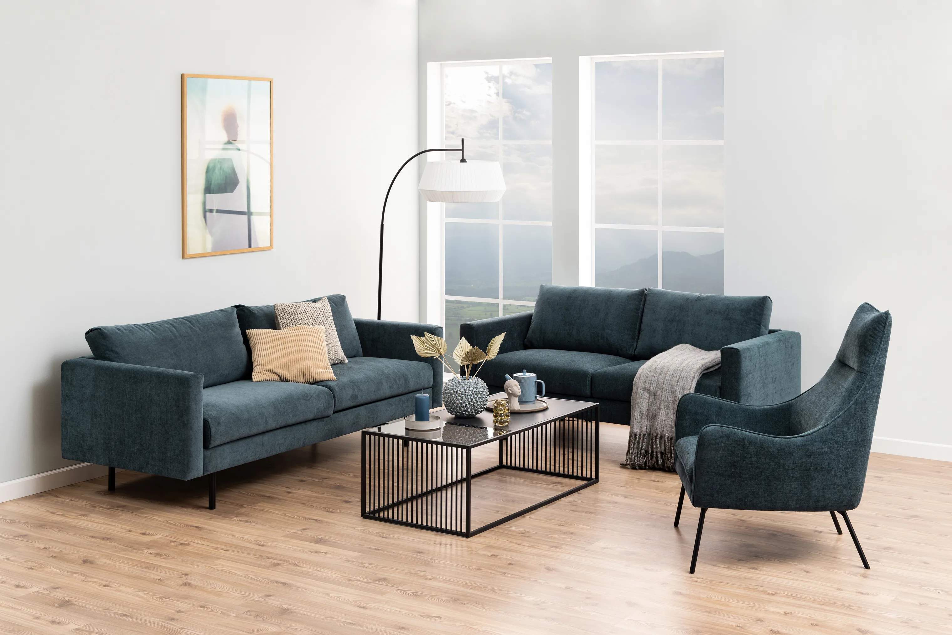 CASA Living Sofaborde Strington Sofabord i Sort, H40 x B60 x L120 cm, 5