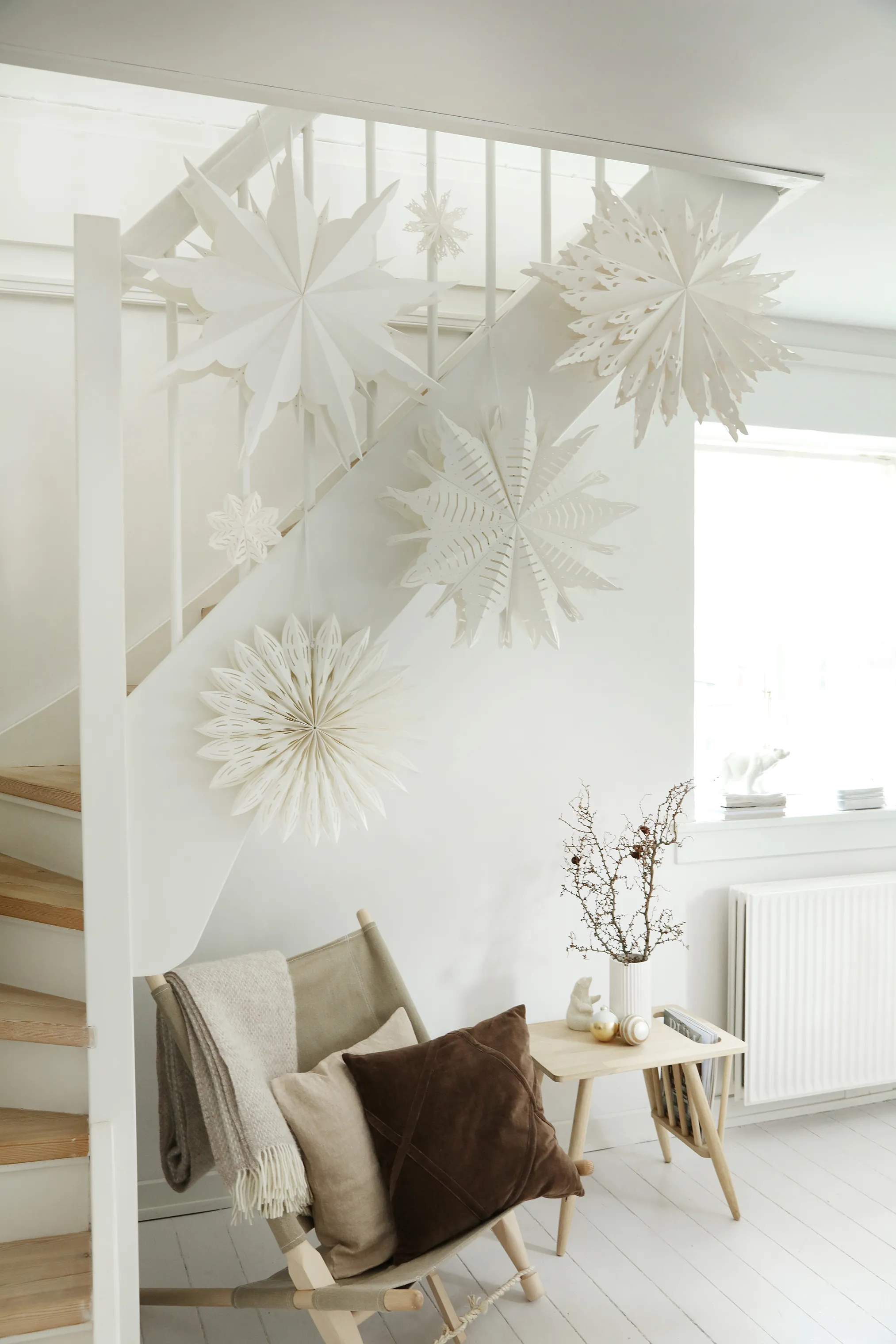 Casa Christmas Juleophæng Iskrystal i Hvid, 50 cm, 2