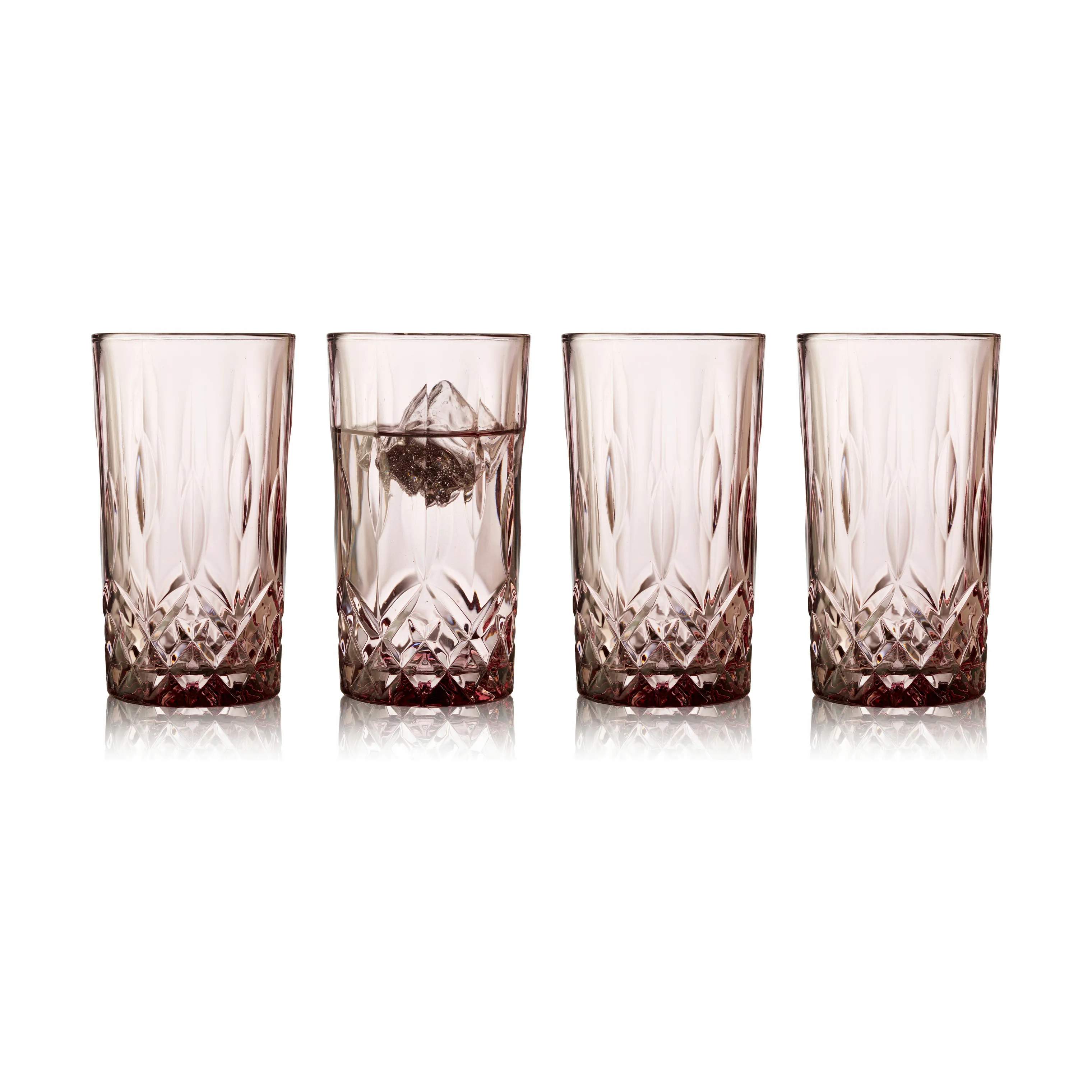 Sorrento Highballglas - 4 stk., pink, large