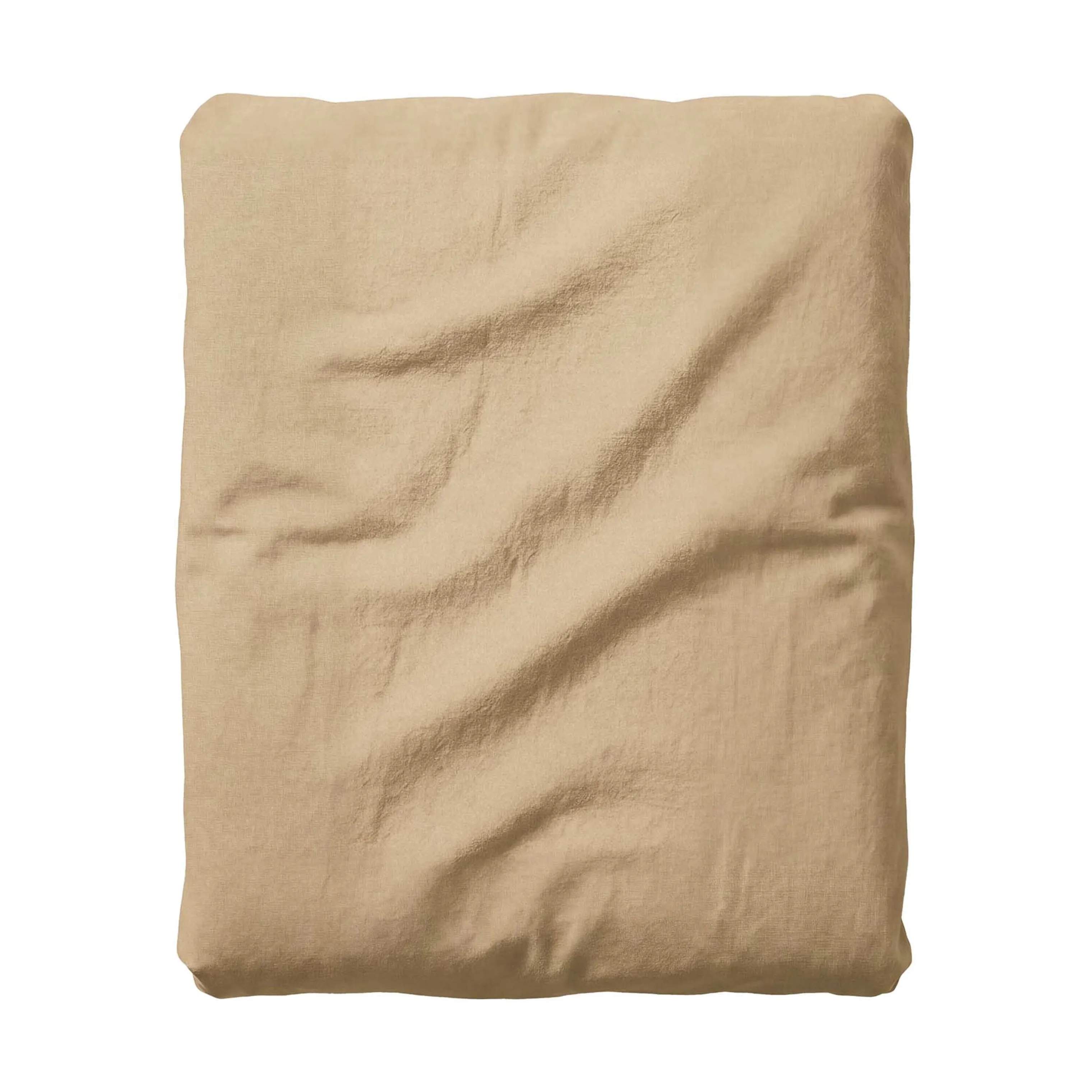 Essenza Lagner Fine Organic Jersey Topmadraslagen i Golden sand, B100 x L220 cm, 1
