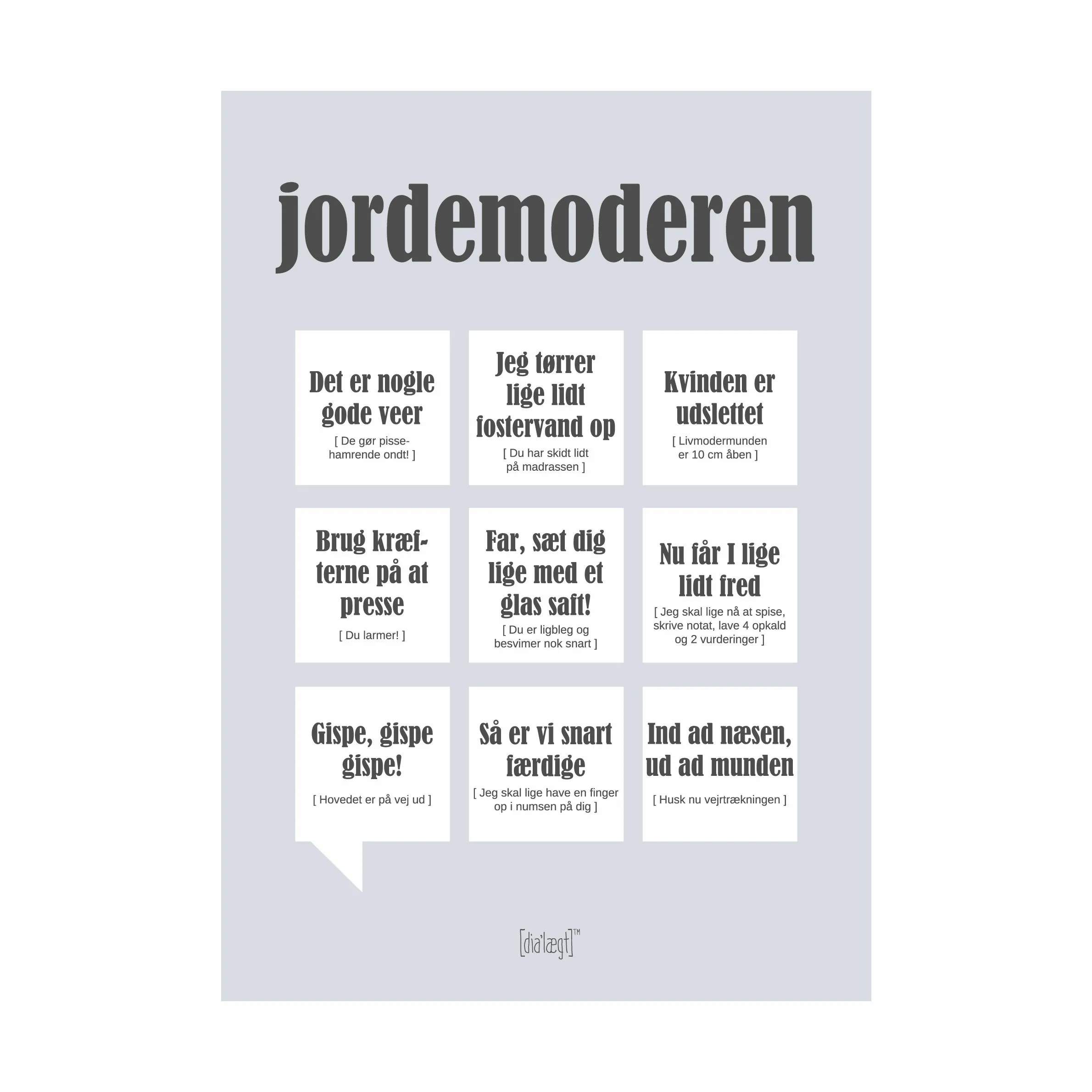Poster&Frame Plakater Plakat - Jordemoderen i B15 x L21 cm, 1