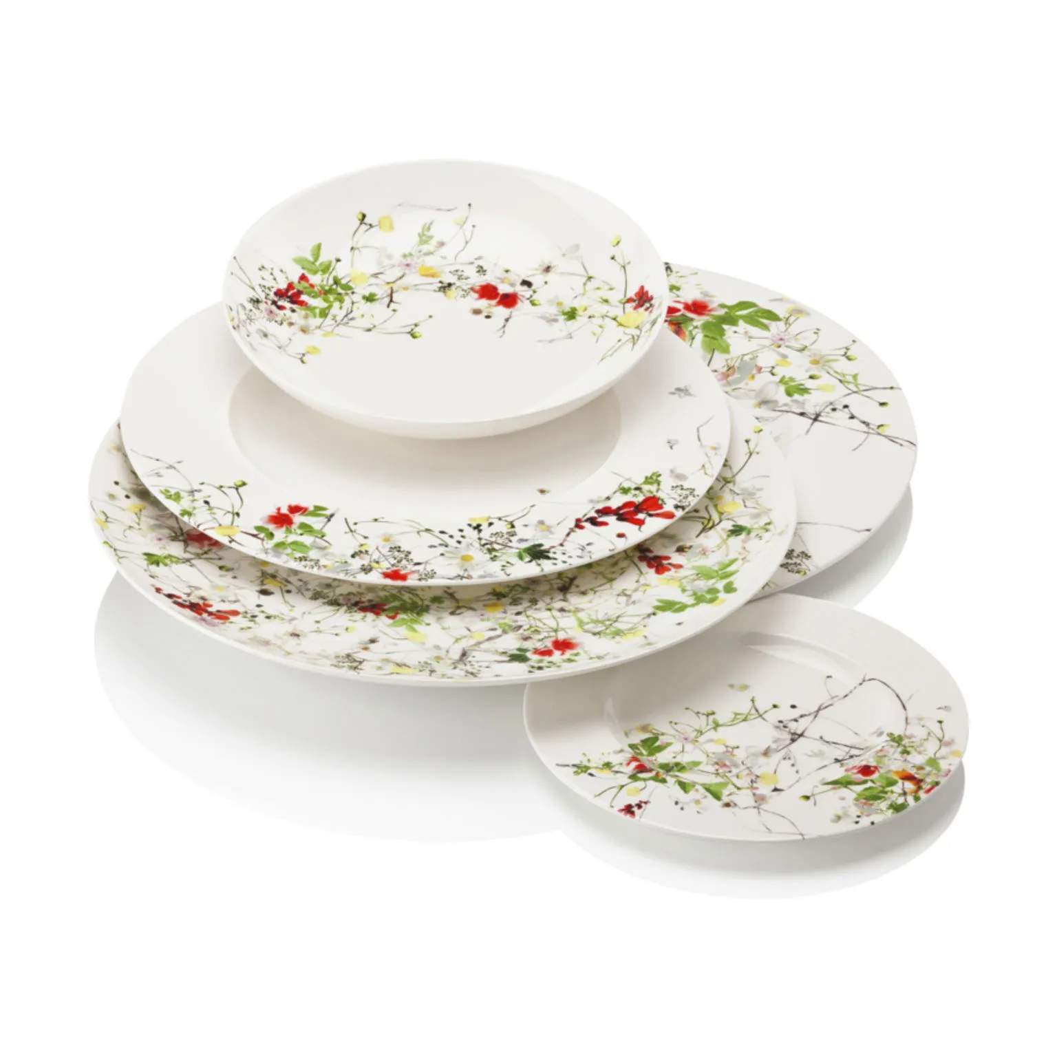 Rosenthal Dybe tallerkener Brillance Fleurs Sauvages Dyb Tallerken i Hvid / Multifarvet, 2