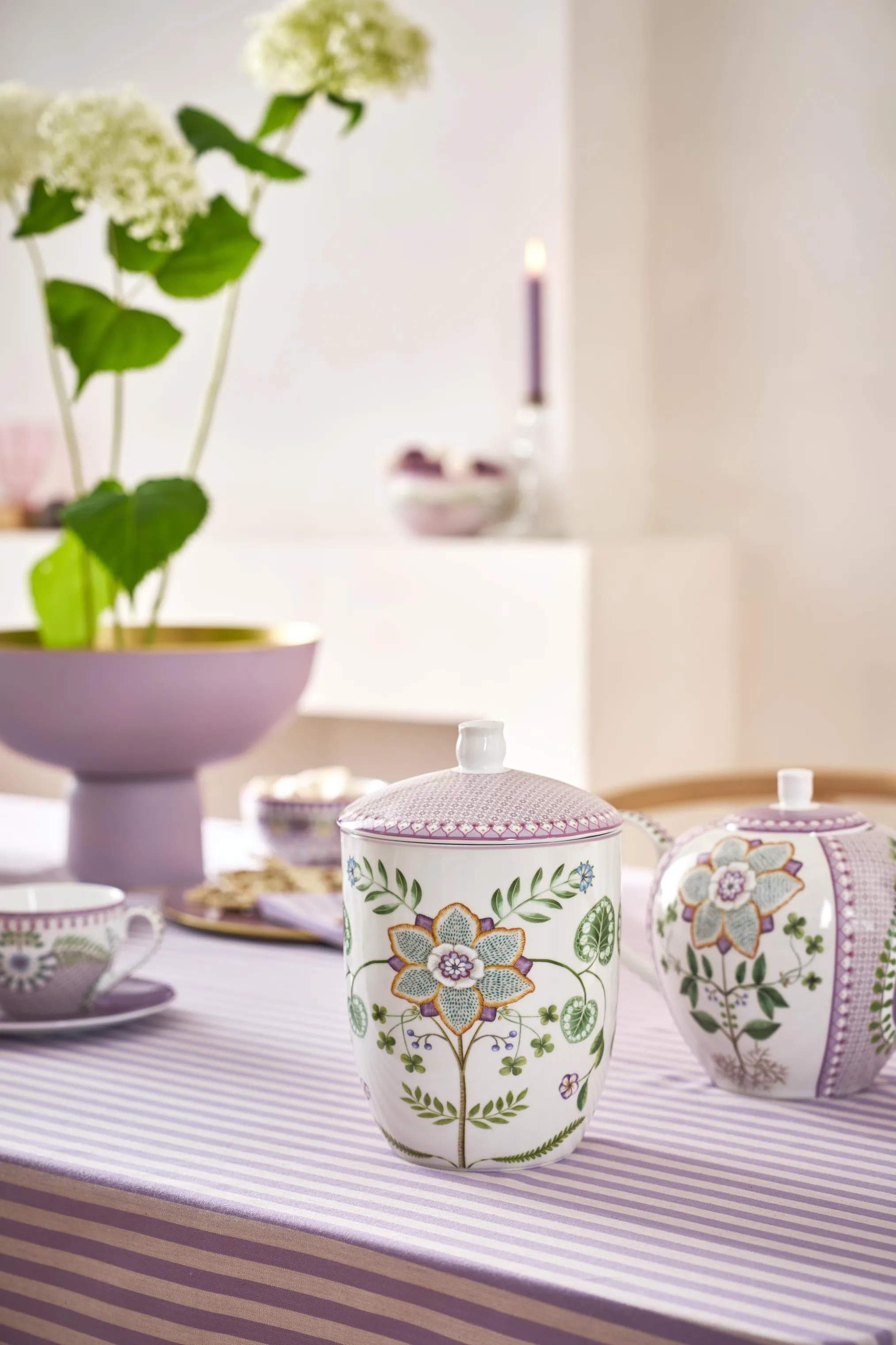PIP Studio Krukker med låg Lily & Lotus Krukke m. låg i Lilac, 2