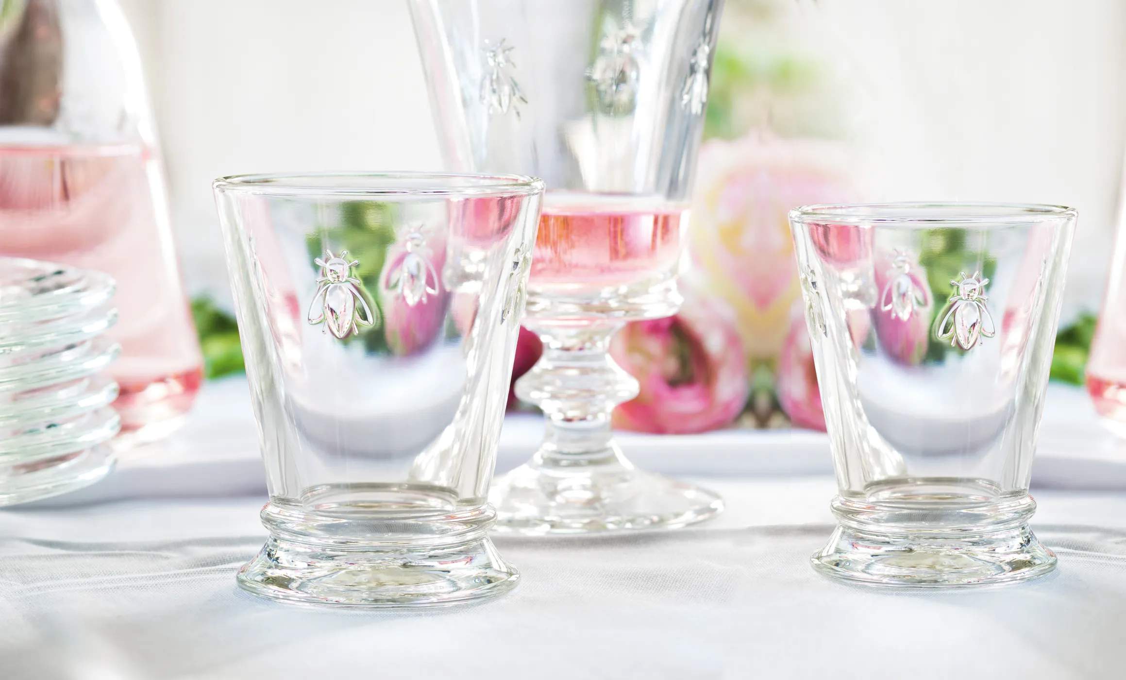 La Rochère Vandglas Abeille Vandglas - 6 stk. i 18 cl - Klar - Bier, 3