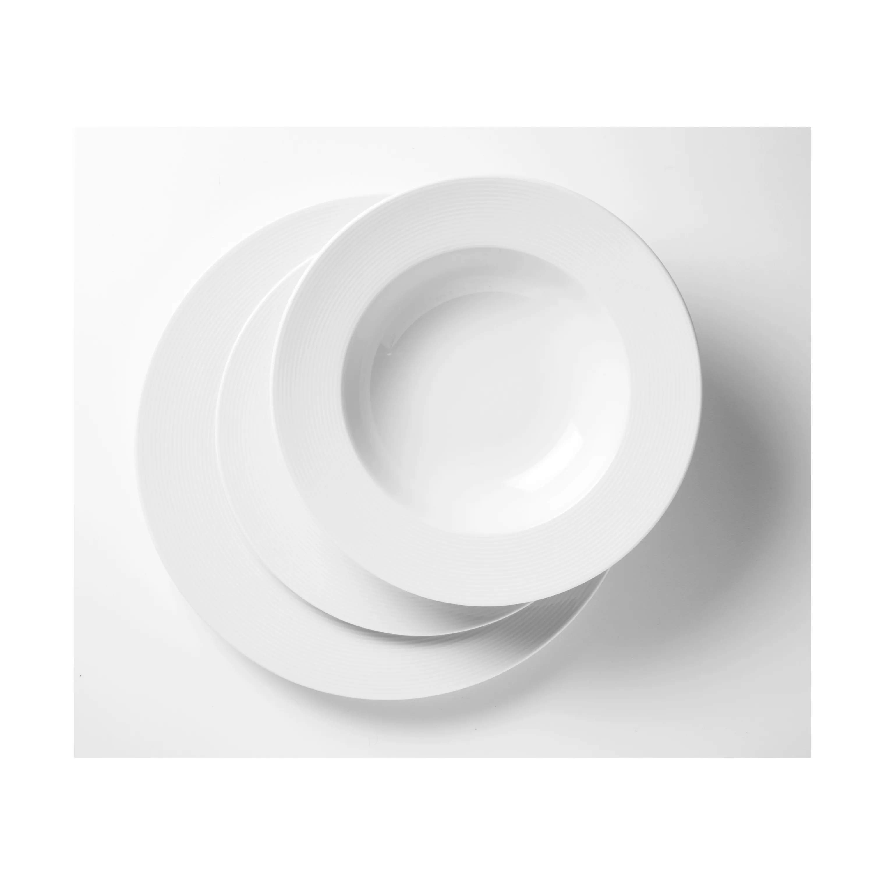 CASA Living Dybe tallerkener Roma Eto Dyb Tallerken i Hvid, 23,5 cm, 2
