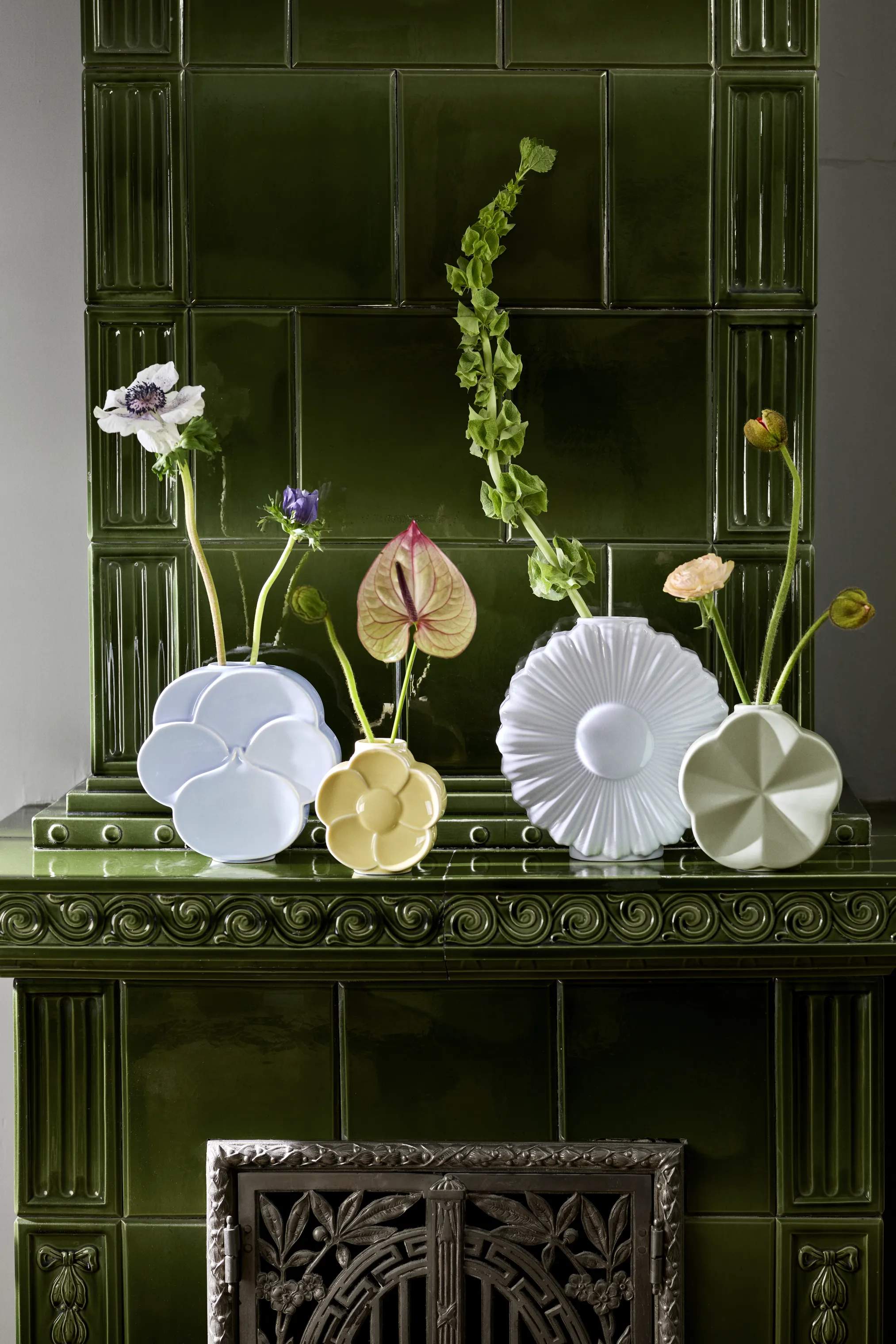 Lyngby Porcelæn Vaser Flower Vase - Marguerit i Hvid, 3