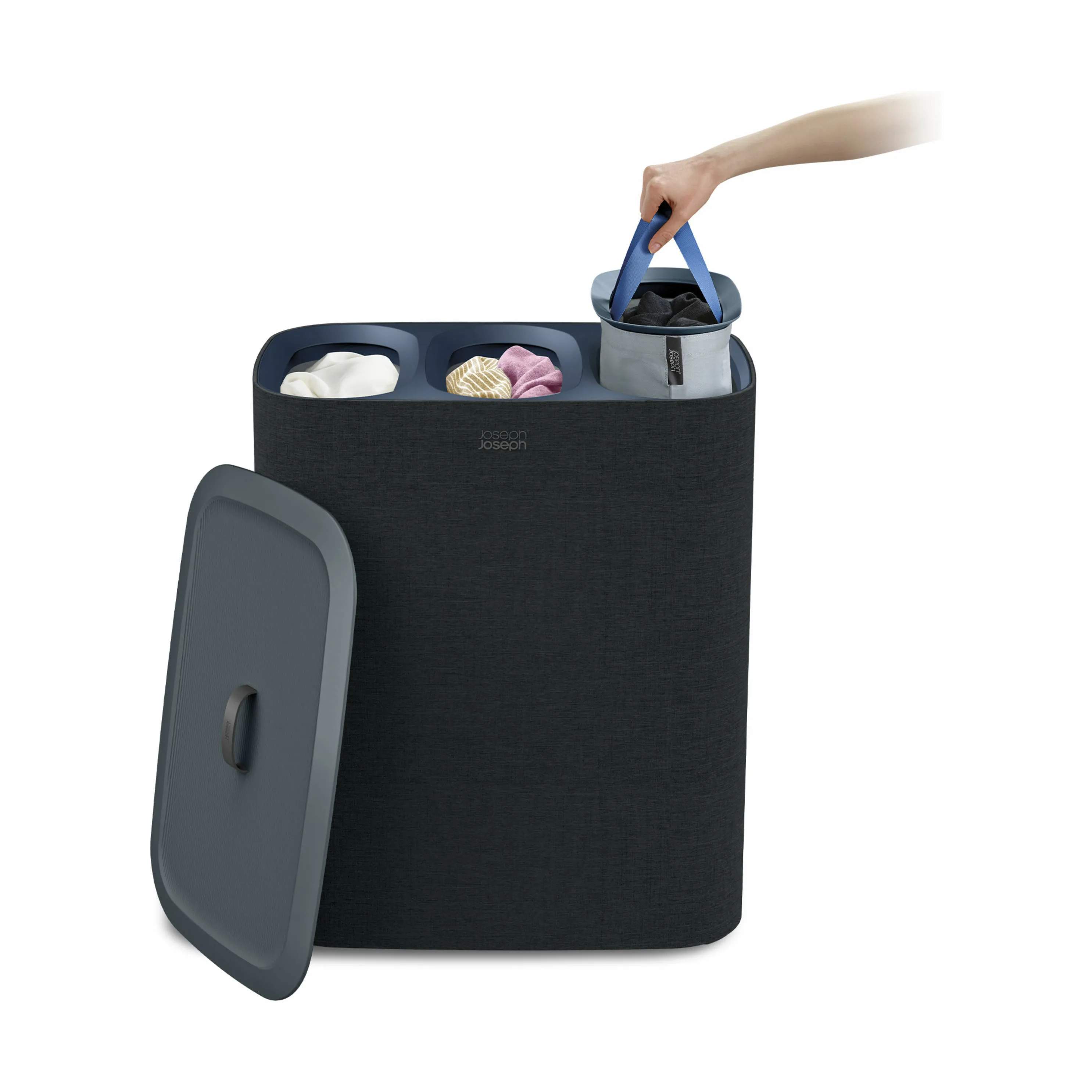 Joseph Joseph Vasketøjskurve Tota Trio Vasketøjskurv i Navy Blue, 10