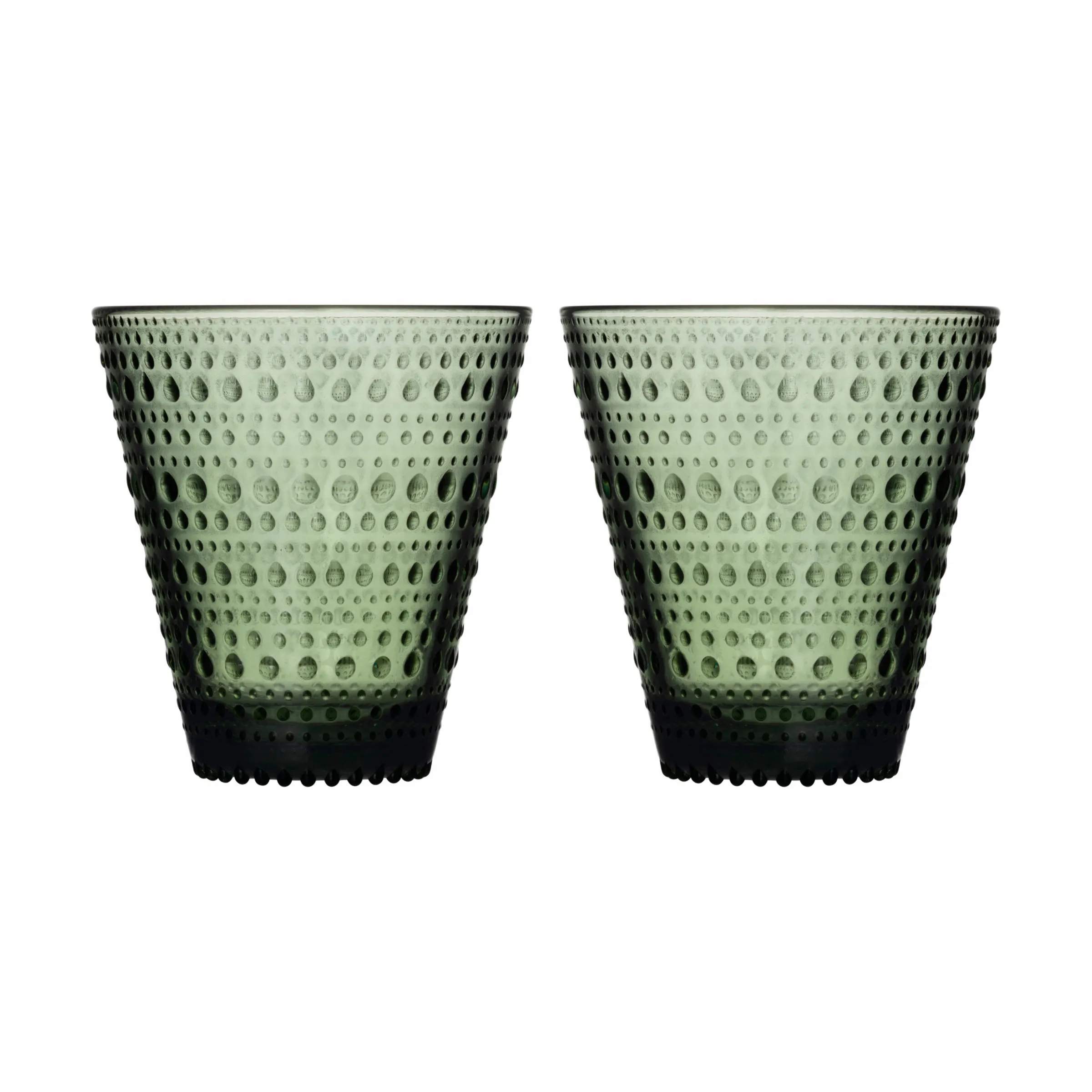 Kastehelmi Vandglas - 2 stk., pine green, large
