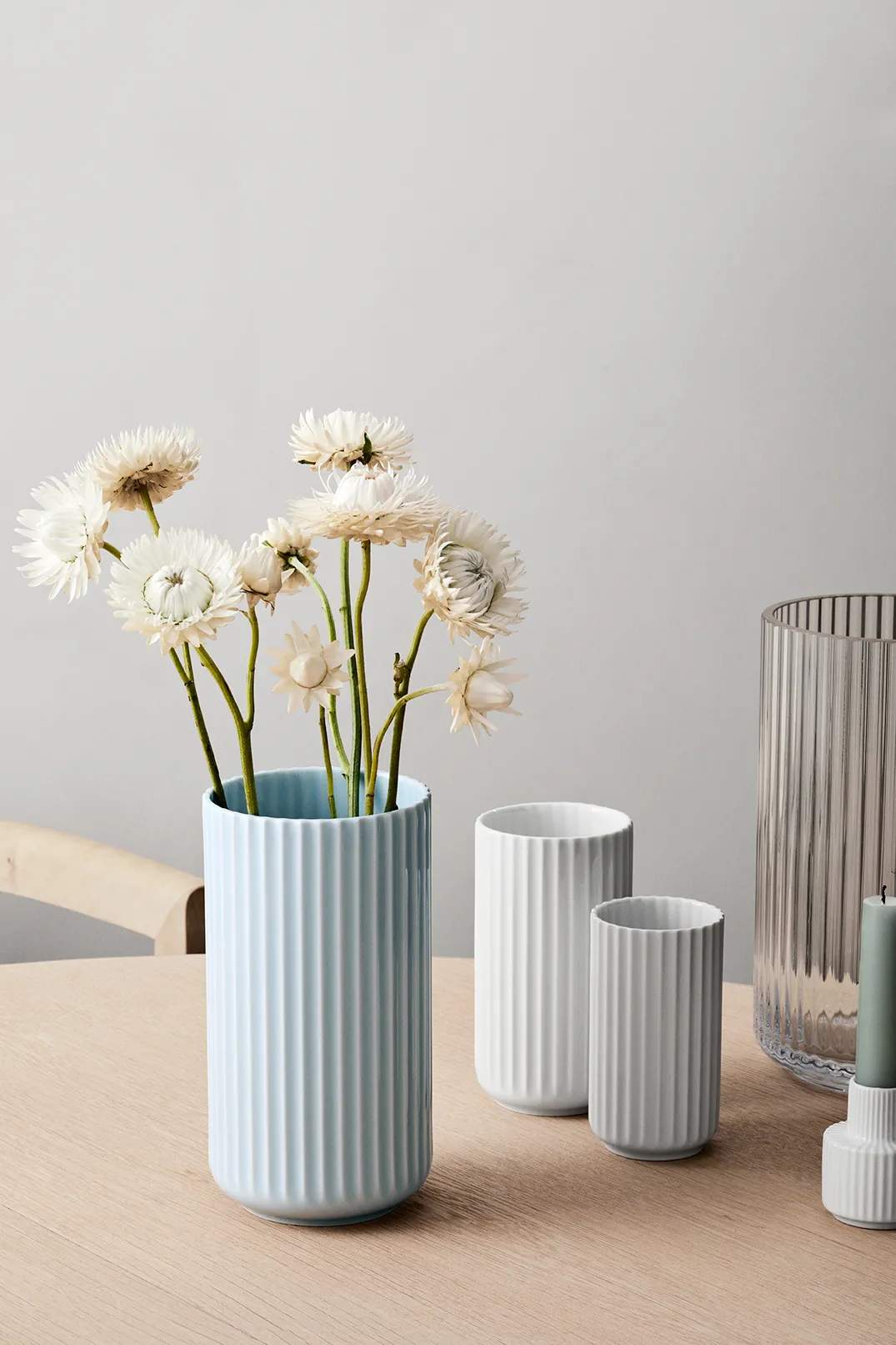Lyngby Porcelæn Vaser Vase i Aqua, 20,5 cm, 2