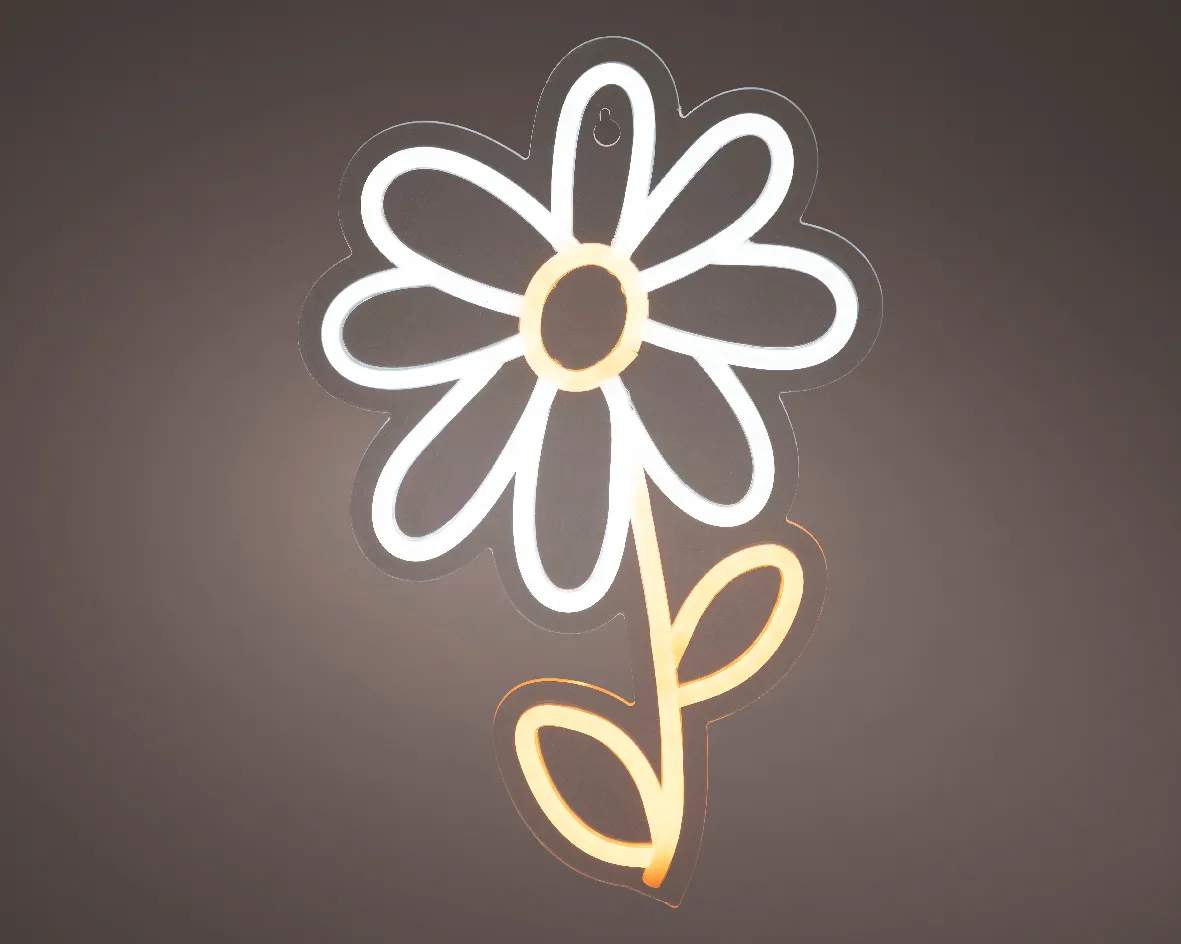 CASA Living LED-lamper LED Neon skilt i gul, 33,5 cm, 2