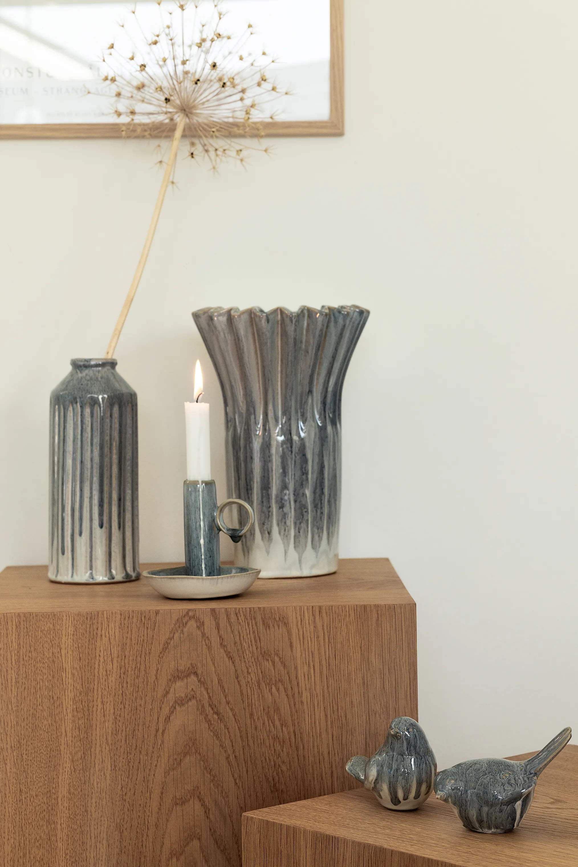 CASA Living Kronelysestage Kronelysestage i Reaktiv mørkeblå/hvid, 3