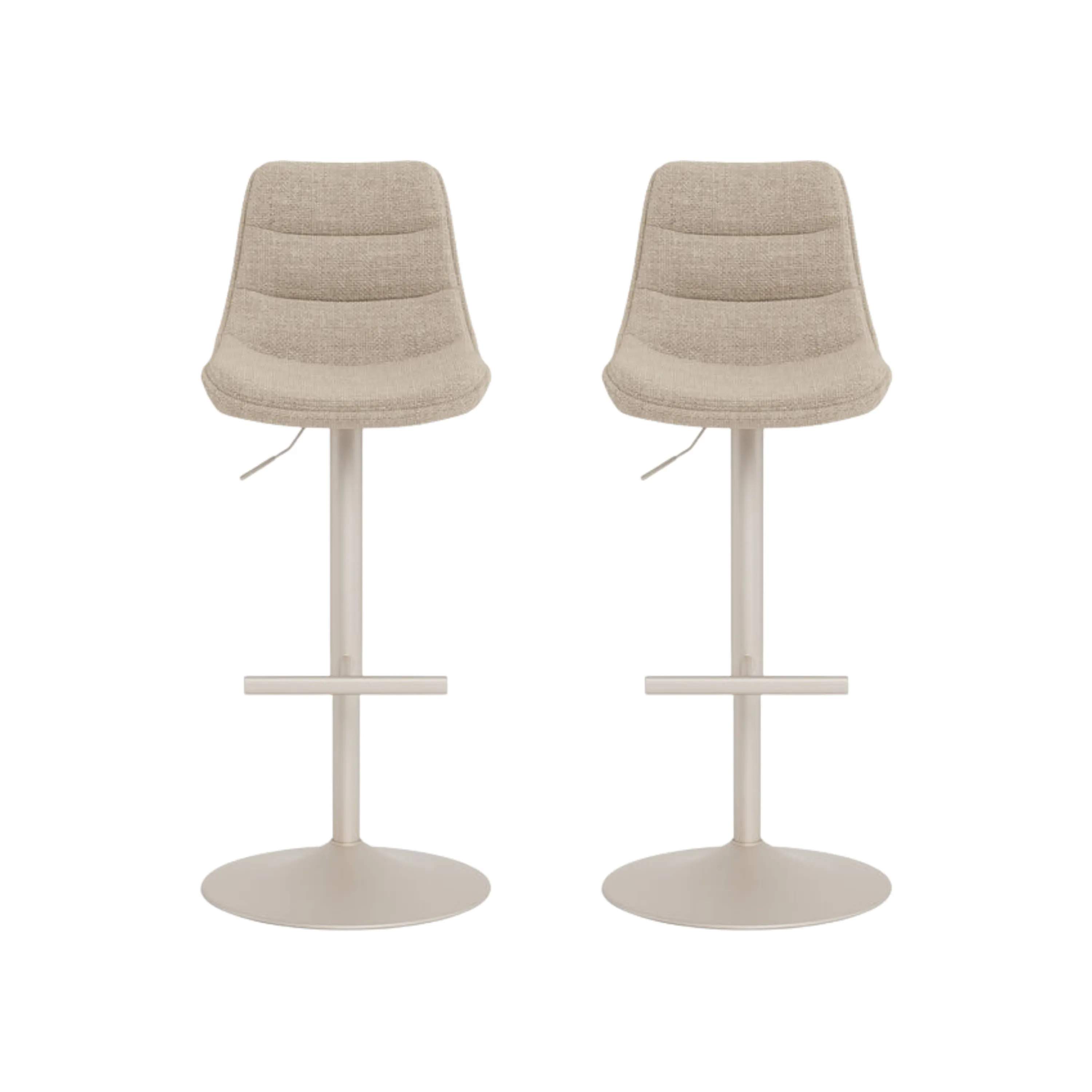 CASA Living Barstole Adisa Barstol - 2 stk. i Beige/beige stel, 1
