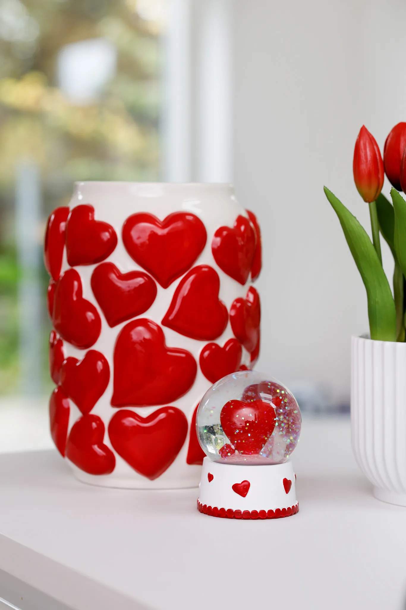 CASA Living Vaser Vase i Rød/hvid, 2