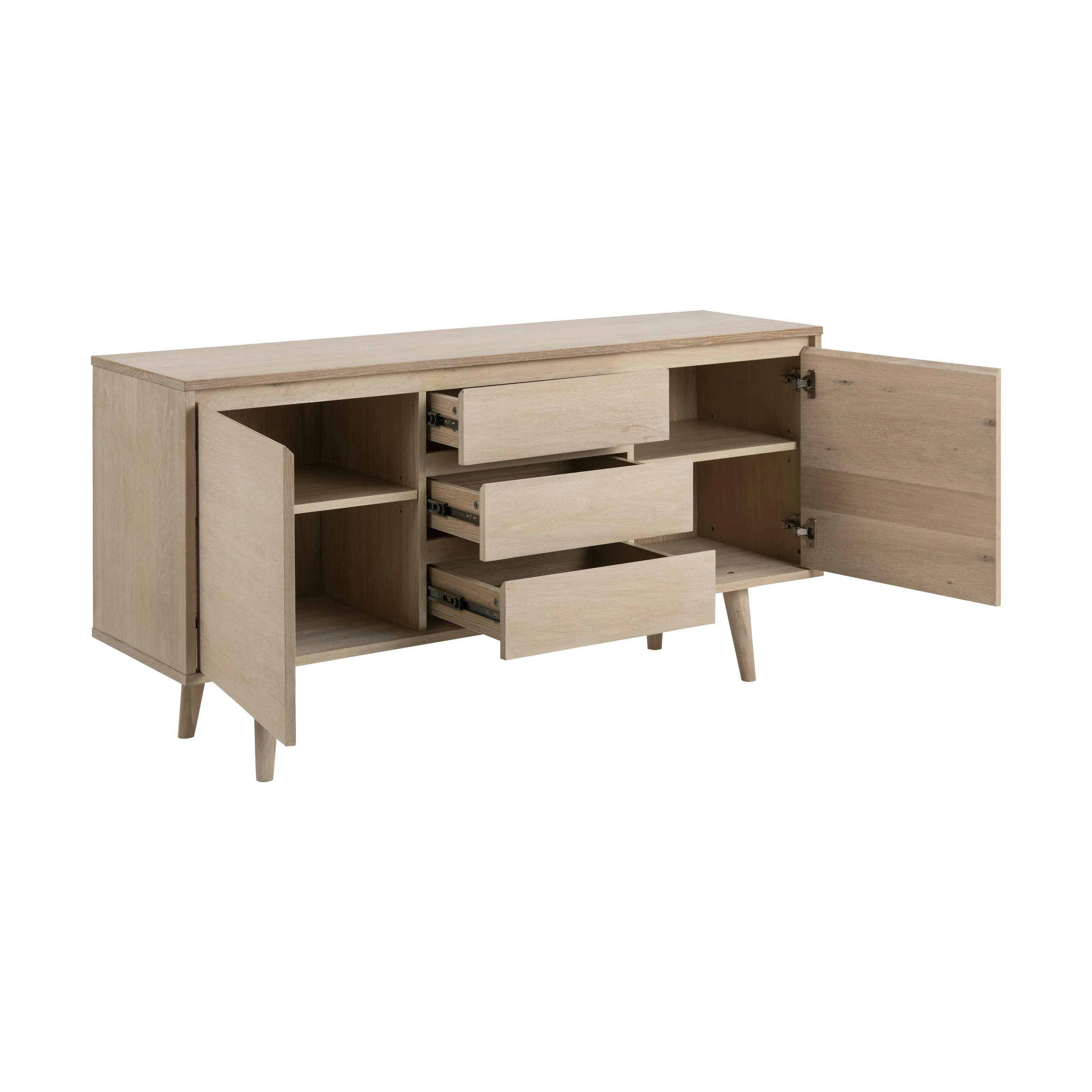 CASA Living Skabe Nagano Skænk i Lys eg, 5