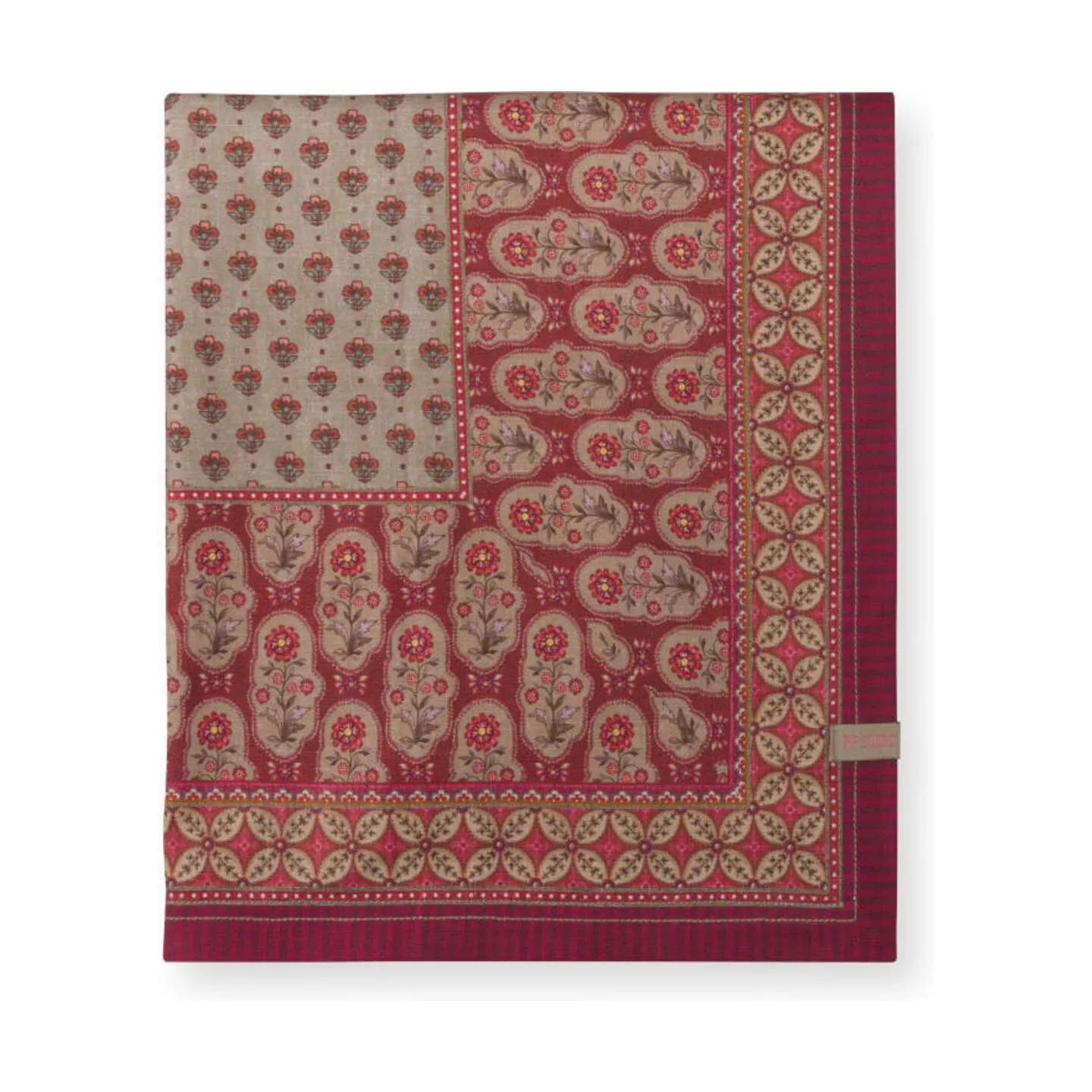 PIP Studio Duge Blooming Tales Dug i Dark Red, B150 x L300 cm, 4