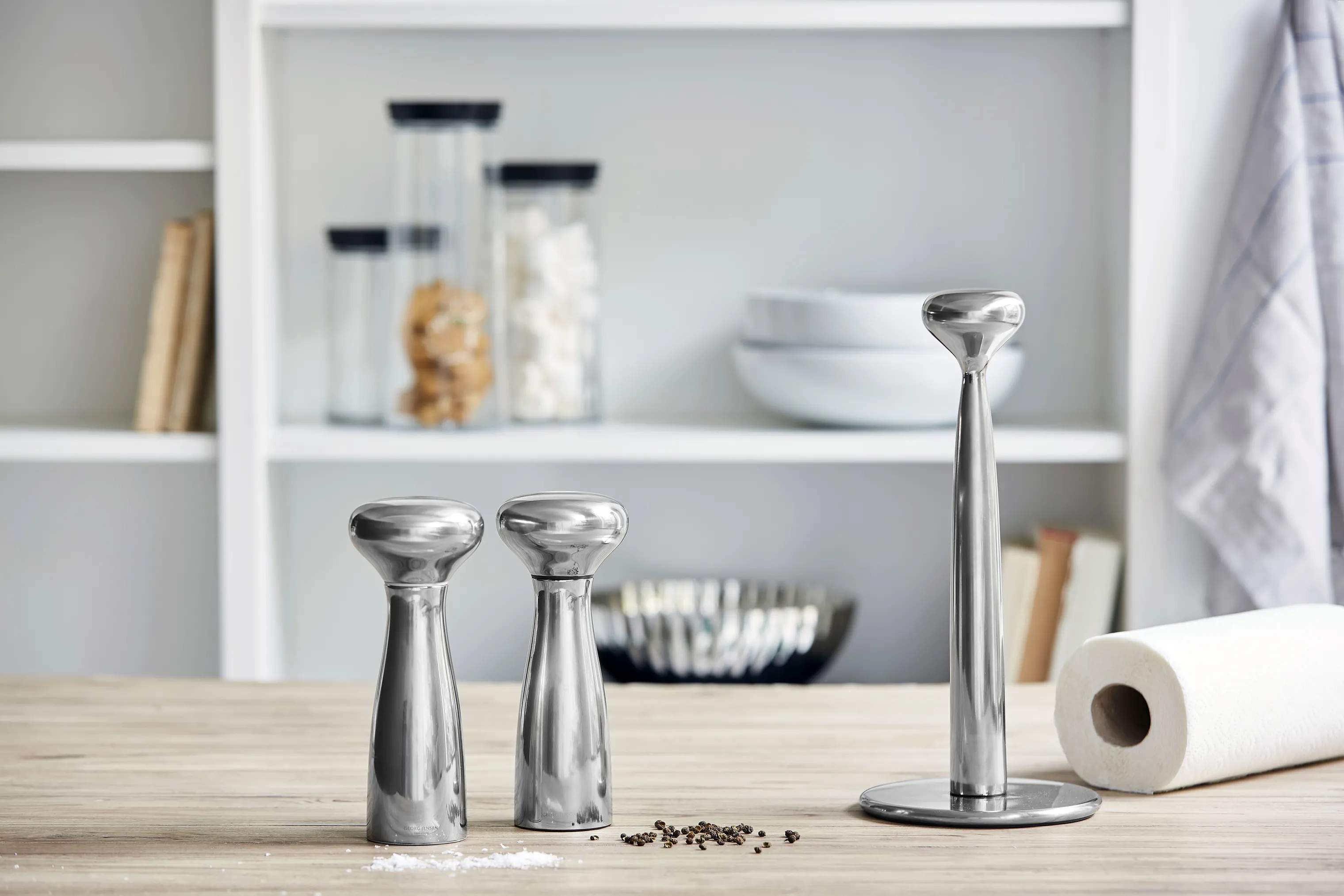 Georg Jensen Kværnsæt Alfredo Salt og pebersæt - 2 dele i Mat/Stål, 2