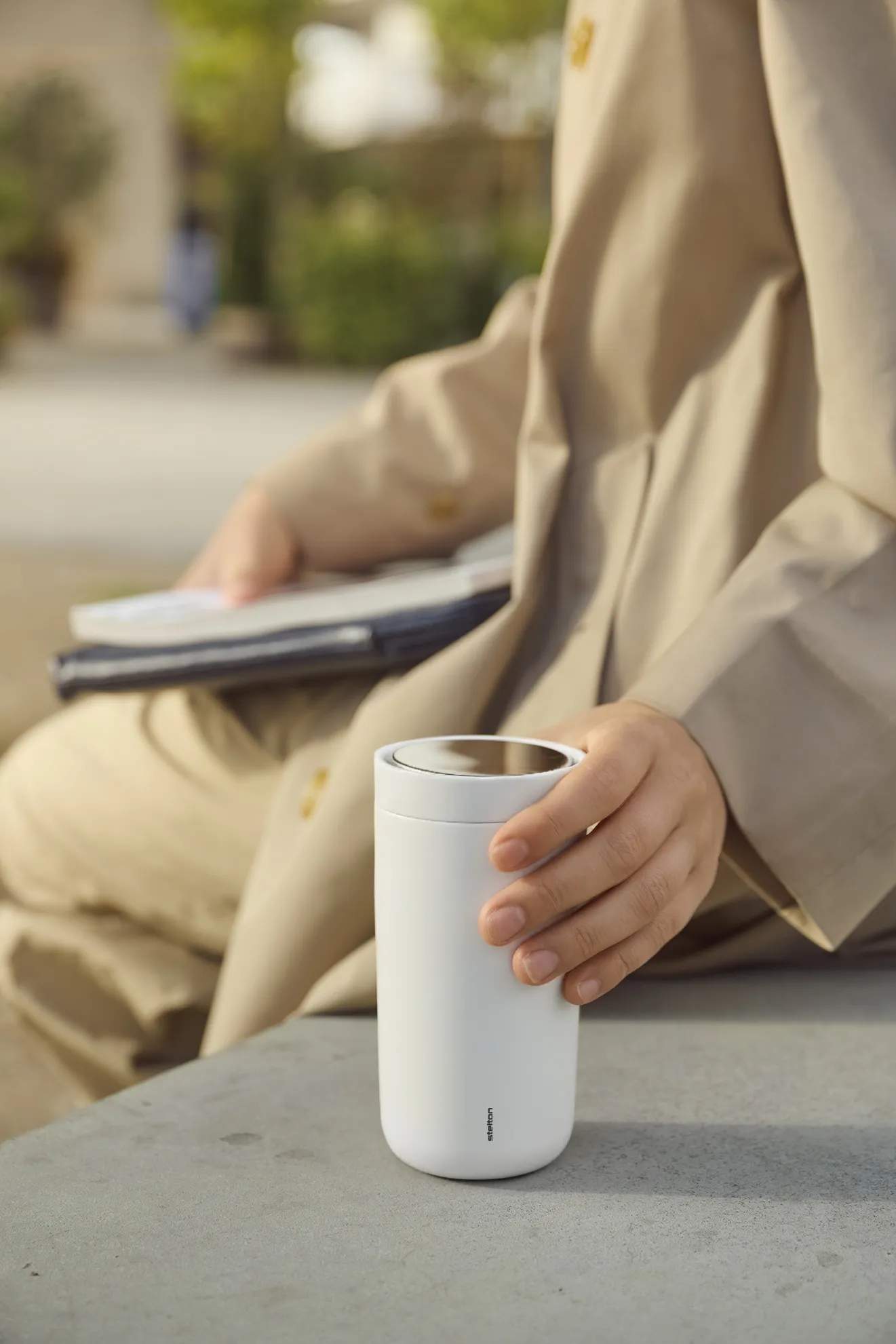 Stelton Termoflasker Drink-It To-Go Click Termokop i soft chalk, 20 cl, 2