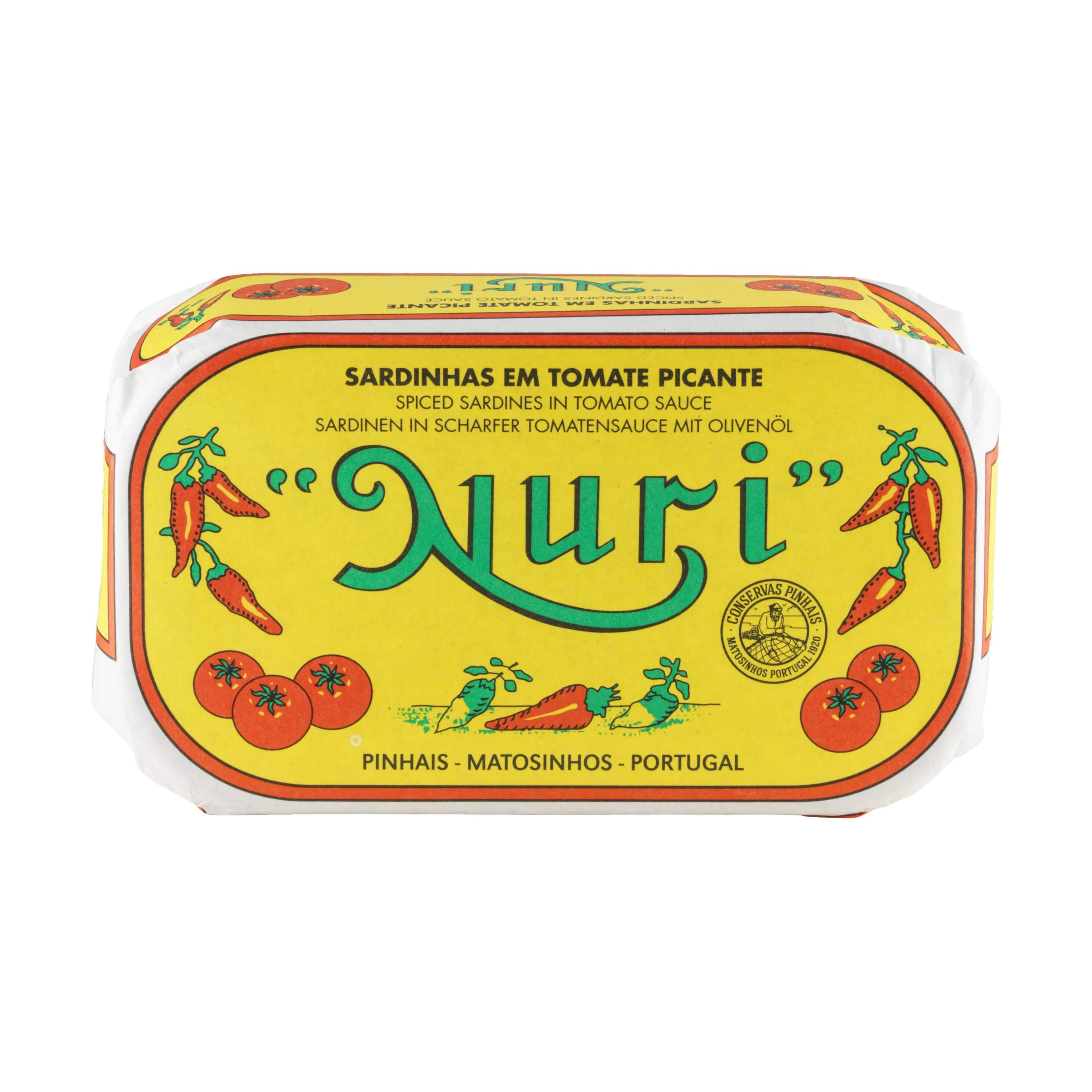 Nuri Øvrige delikatesser Nuri Krydrede Sardiner - Tomatsovs i Gul, 1