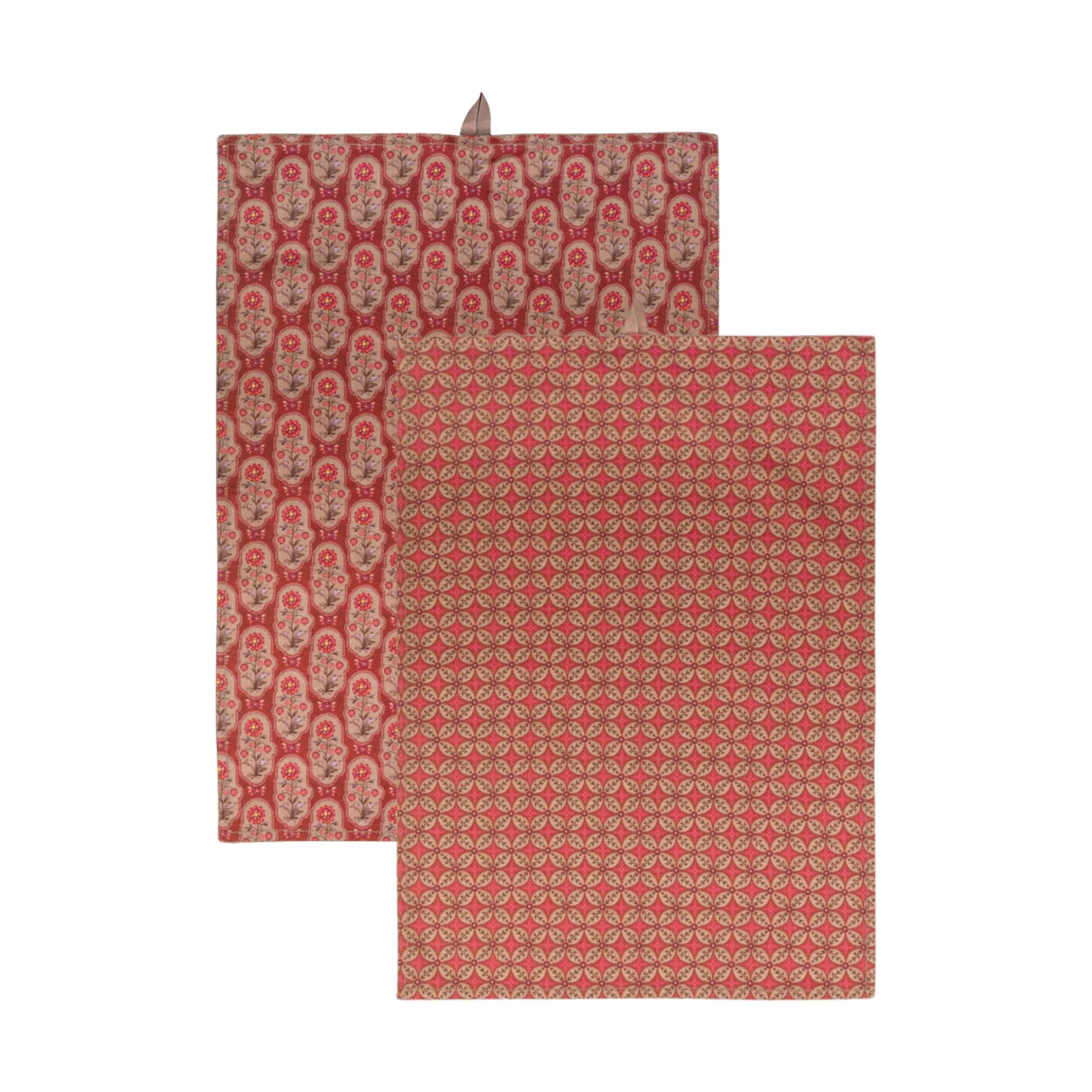 PIP Studio Viskestykker Blooming Tales Viskestykker - 2 stk. i Dark Red, 1