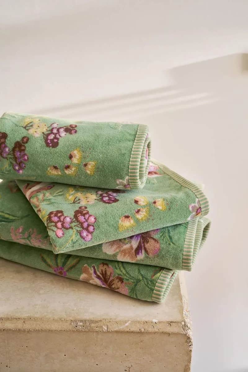 PIP Studio Vaskeklude Secret Garden Vaskehandske i Green, 3