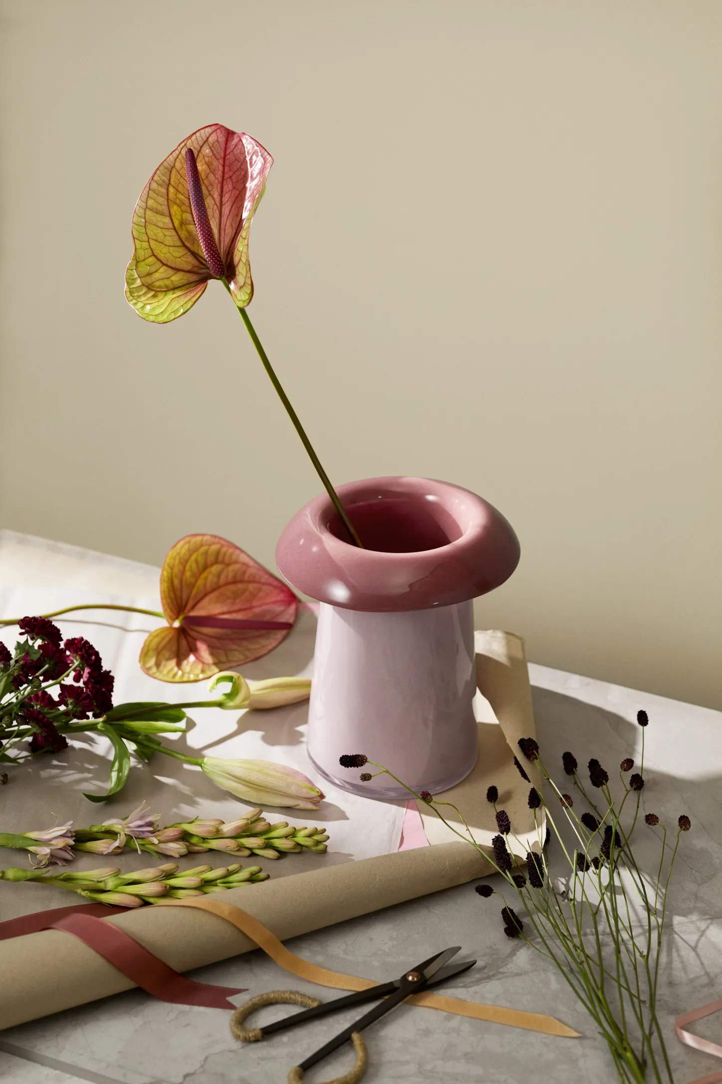 Holmegaard Vaser Soma Vase i Rosa/Terracotta, 22,5 cm, 5