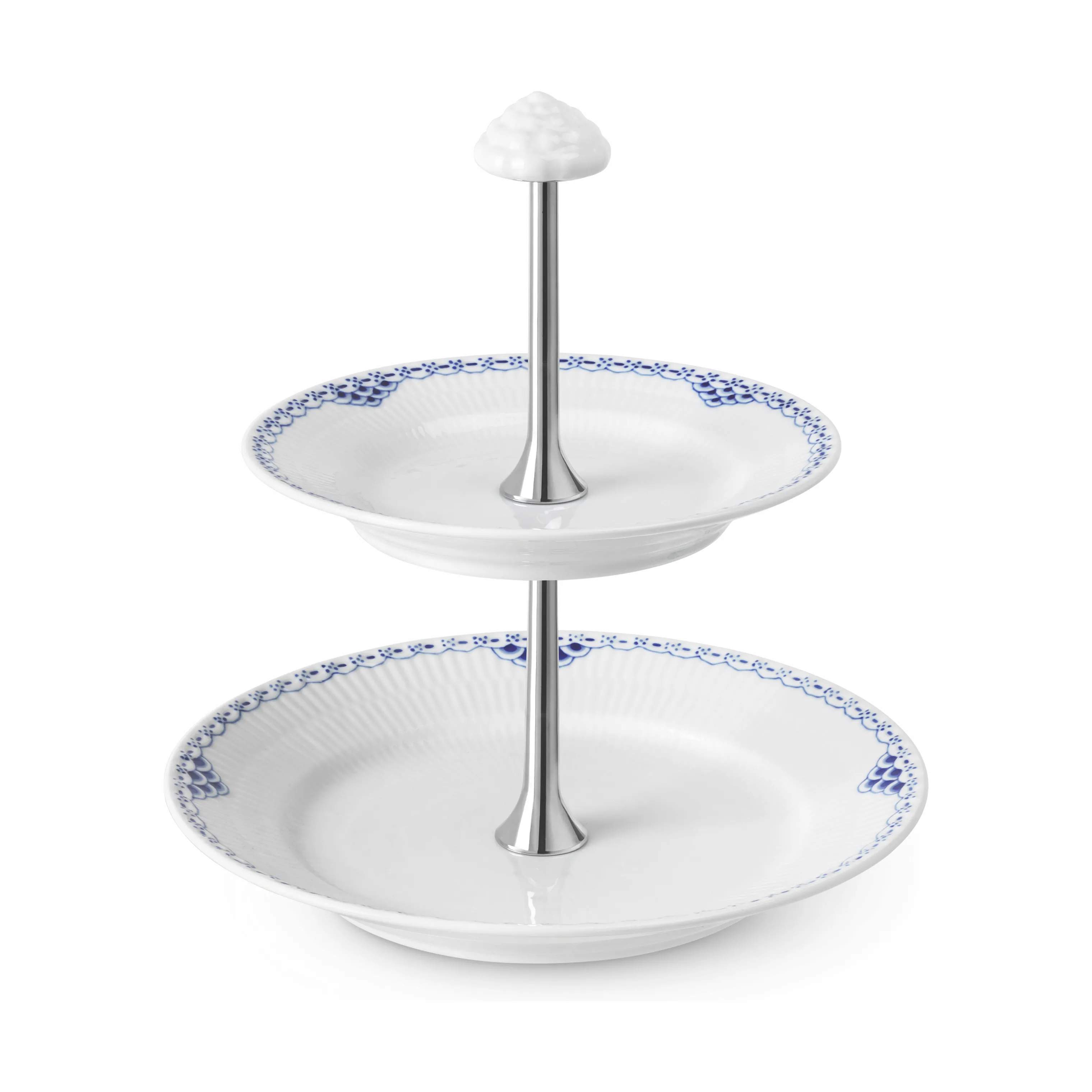 Royal Copenhagen Etagere Prinsesse Étagère i Koboltblå/hvid, 22 cm, 1