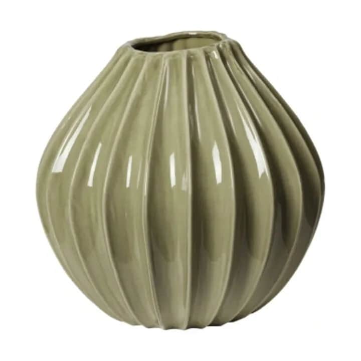 Broste Copenhagen Vaser Wide Vase i Grøn, H40 x Ø40 cm, 1