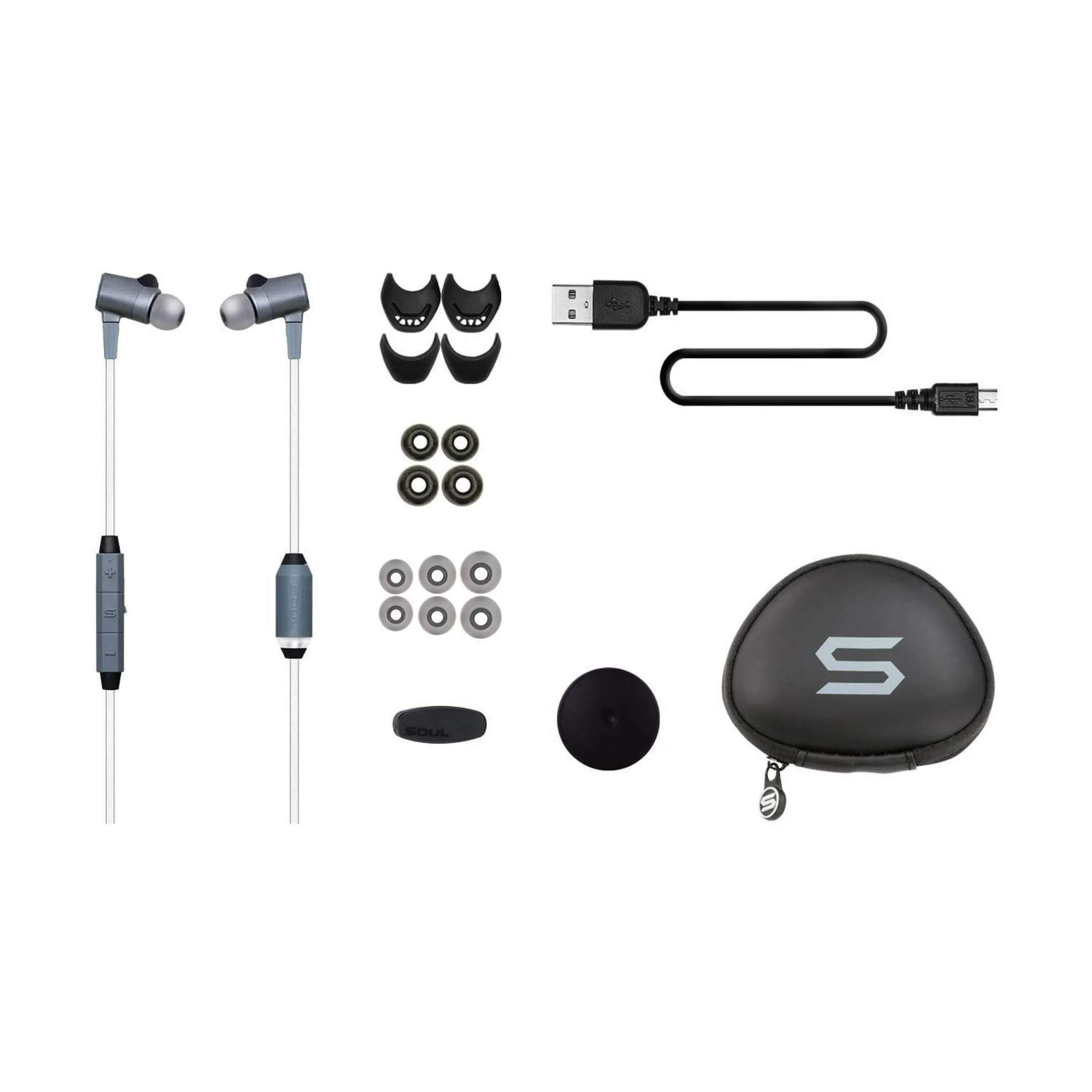 Soundliving Hovedtelefoner Pro Runner Headset i Stålgrå, 4