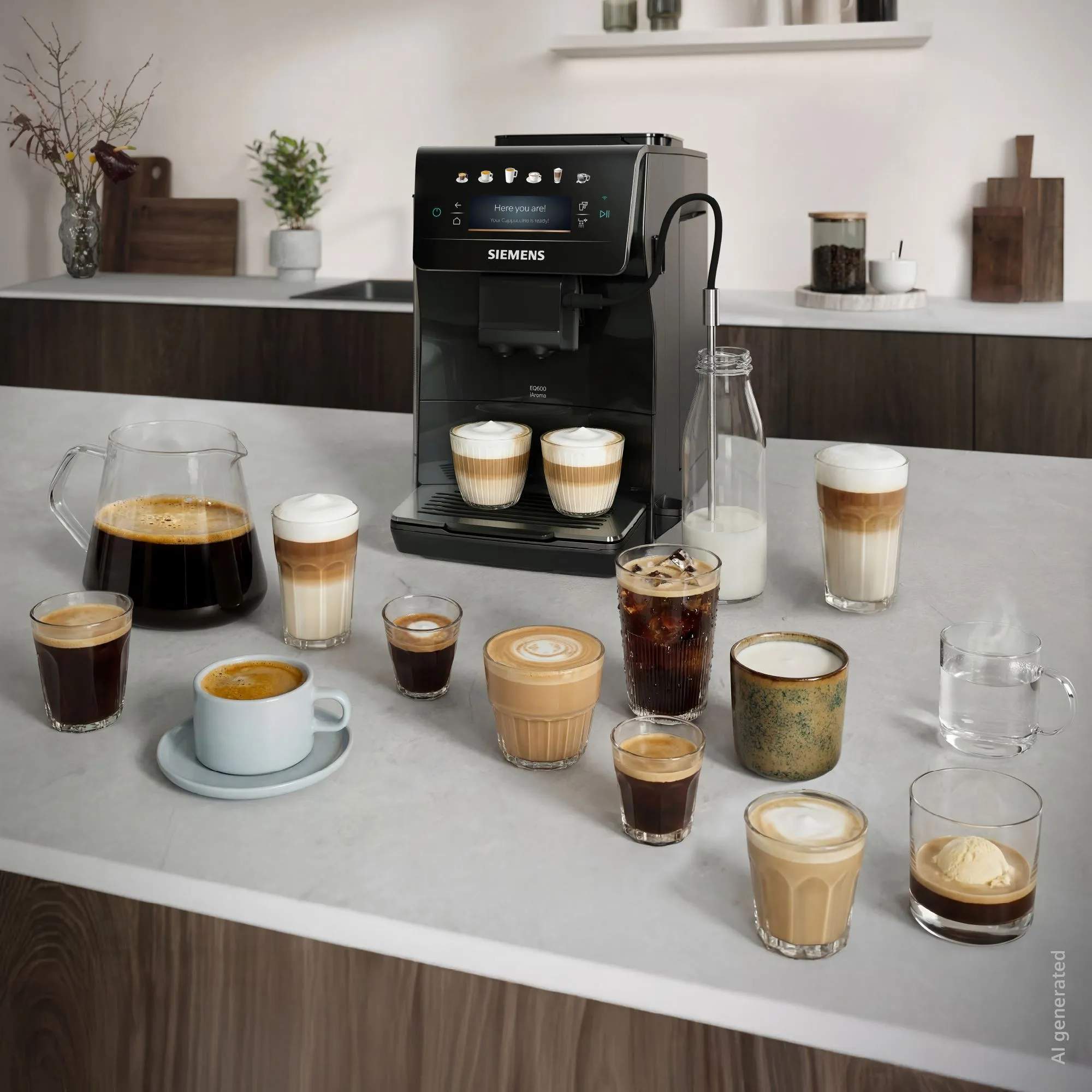 Siemens Espressomaskiner EQ600 iAroma Espressomaskine TP601E09 i Sort, 3