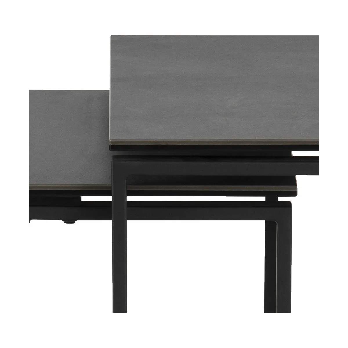 CASA Living Sofaborde Katrine Indskudsbord - 3 dele i Sort mat, 4