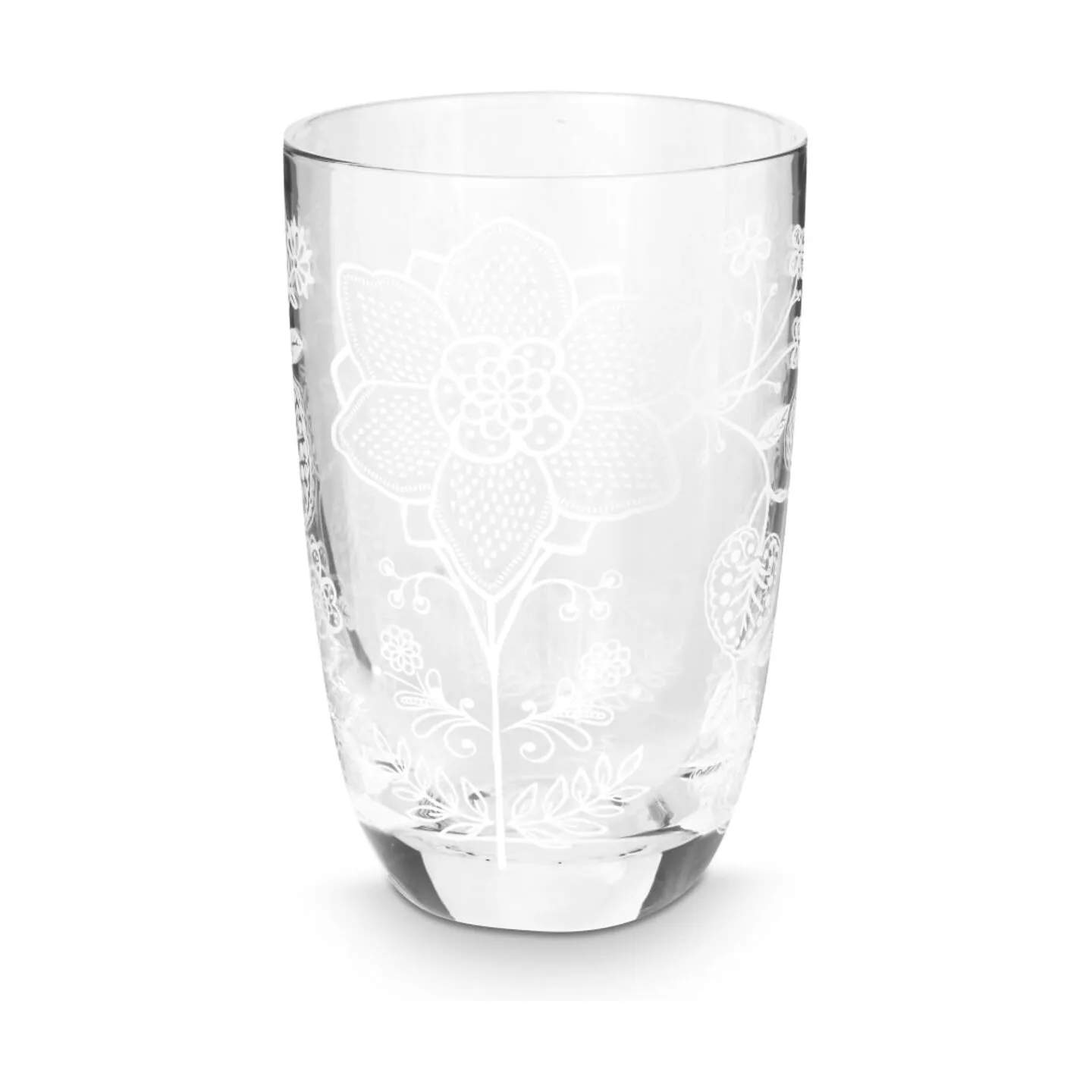 PIP Studio Highball glas Lily & Lotus Longdrinkglas - 2 stk. i Klar/hvid, 4