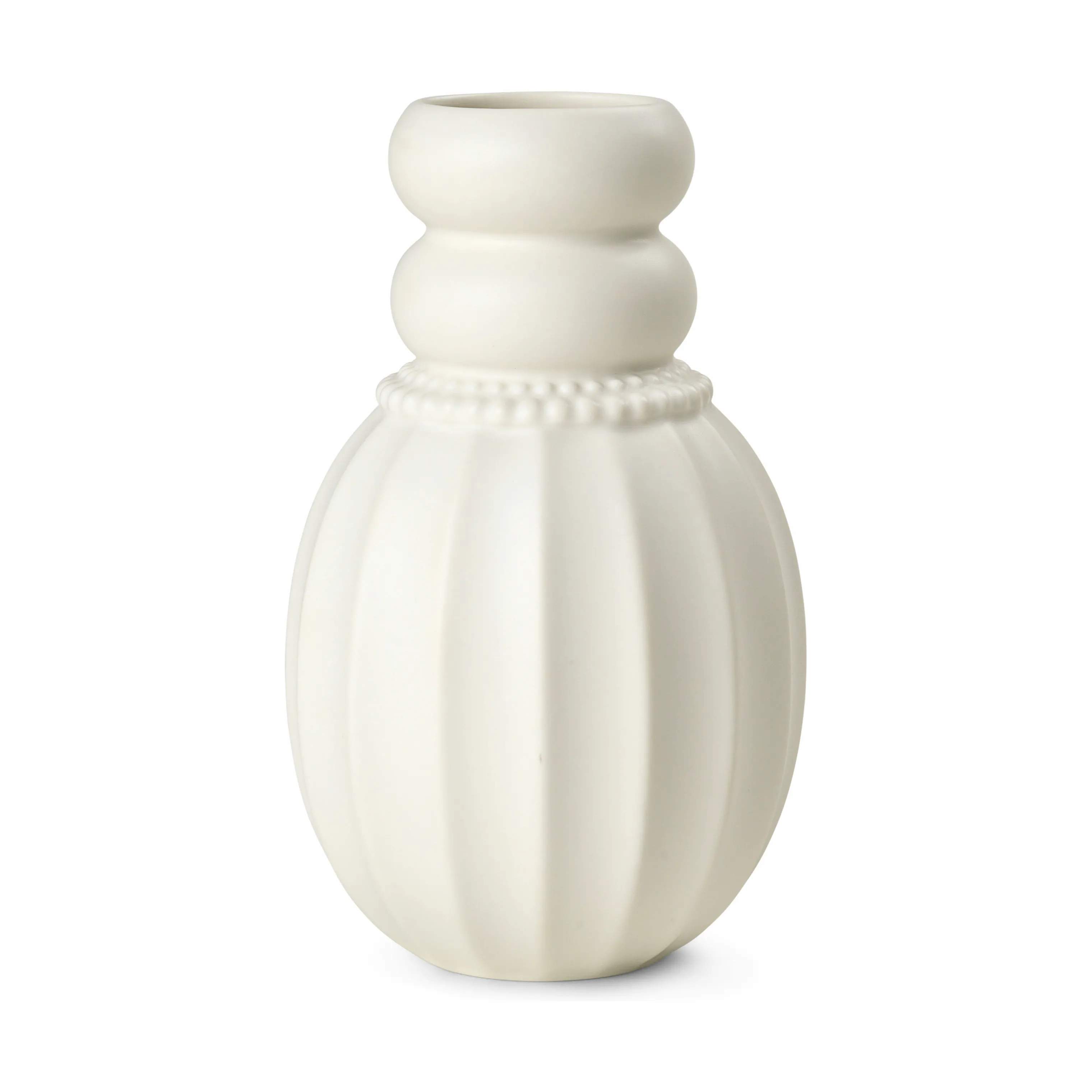 Samsurium Pearlpuff Vase, hvid, large