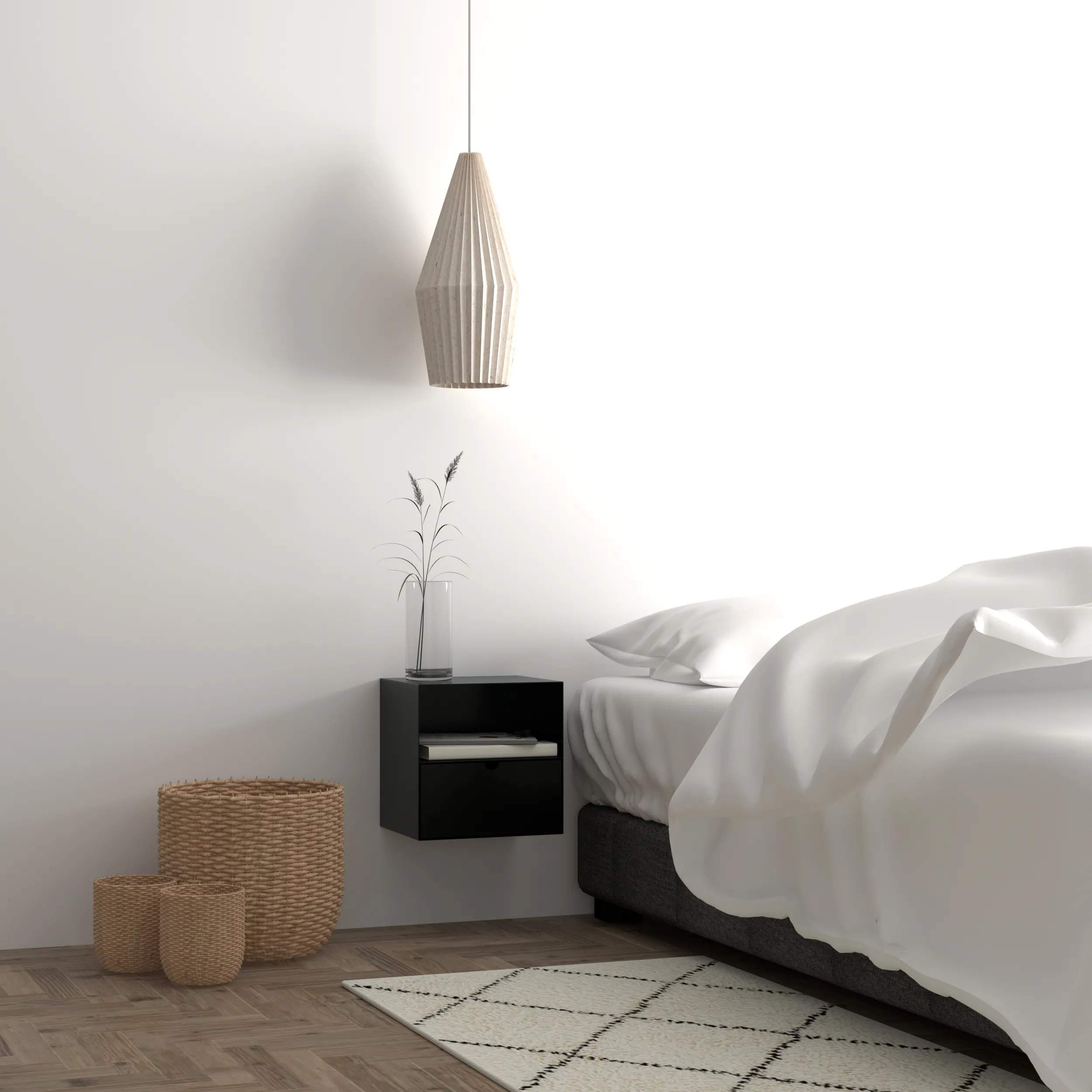 CASA Living Sengeborde Joliet Natbord i Sort, 2