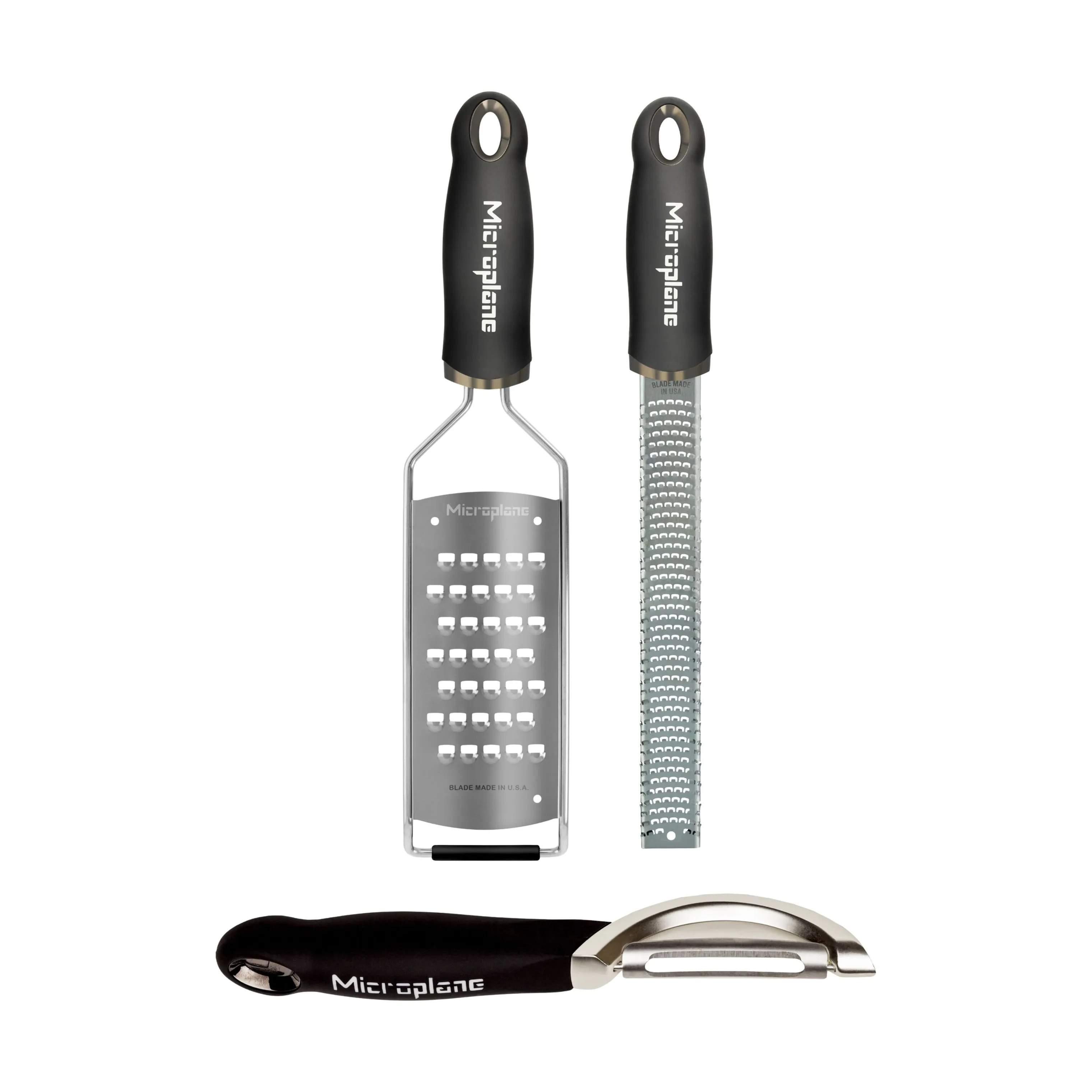 Microplane Rivejern Gourmet Series Rivesæt - 3 dele i Sort, 1