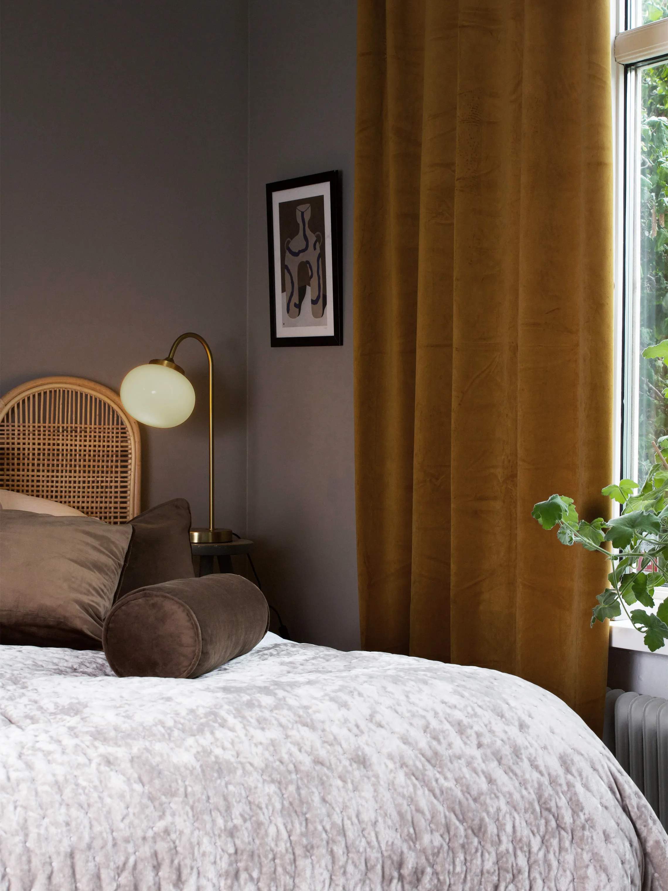 Svanefors Gardiner og gardinstænger Estelle Estrelle Gardin - 2 stk. i Ockra, H280 x B135 cm, 2