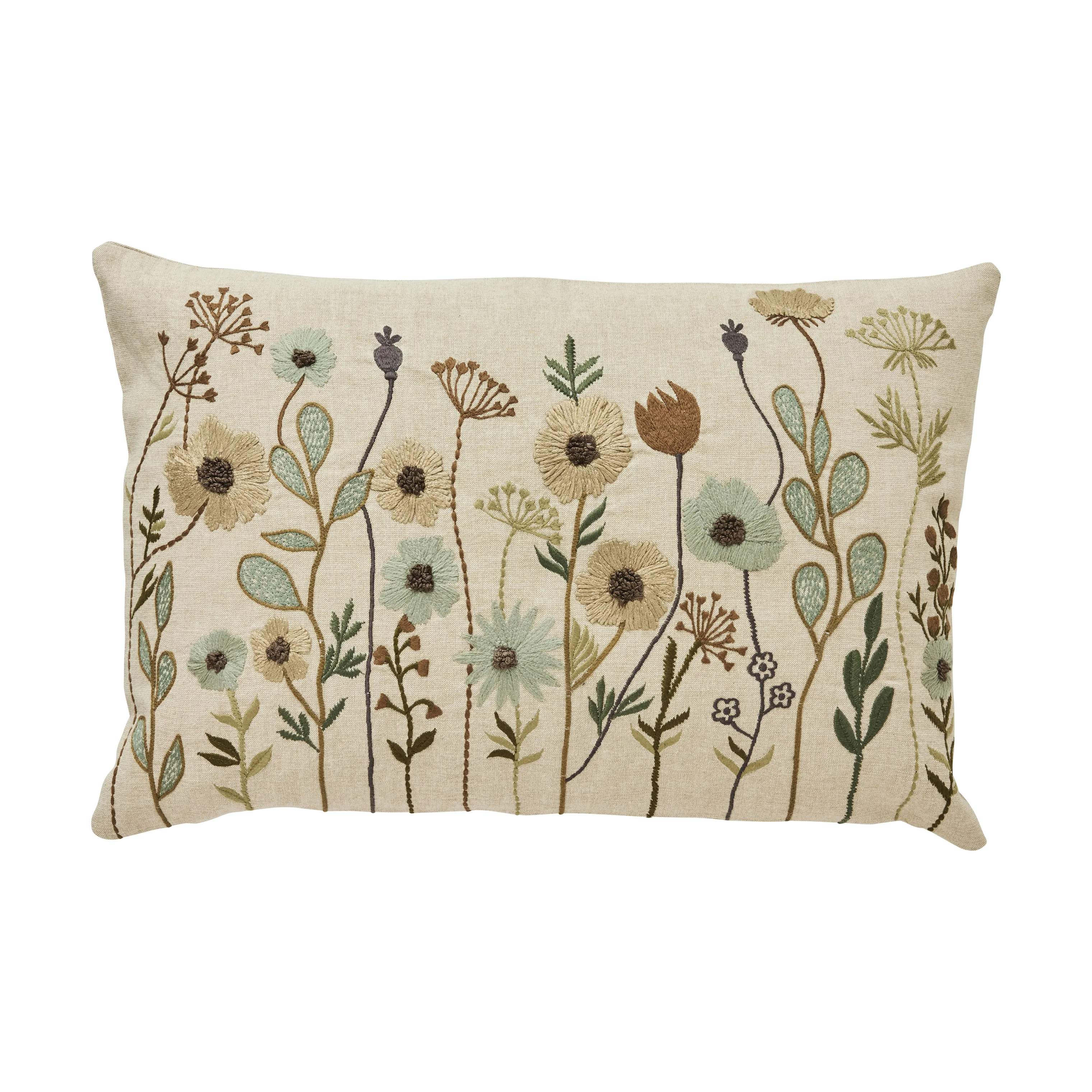 Lene Bjerre Pyntepuder Ruth broderet pude i 60 cm, 1