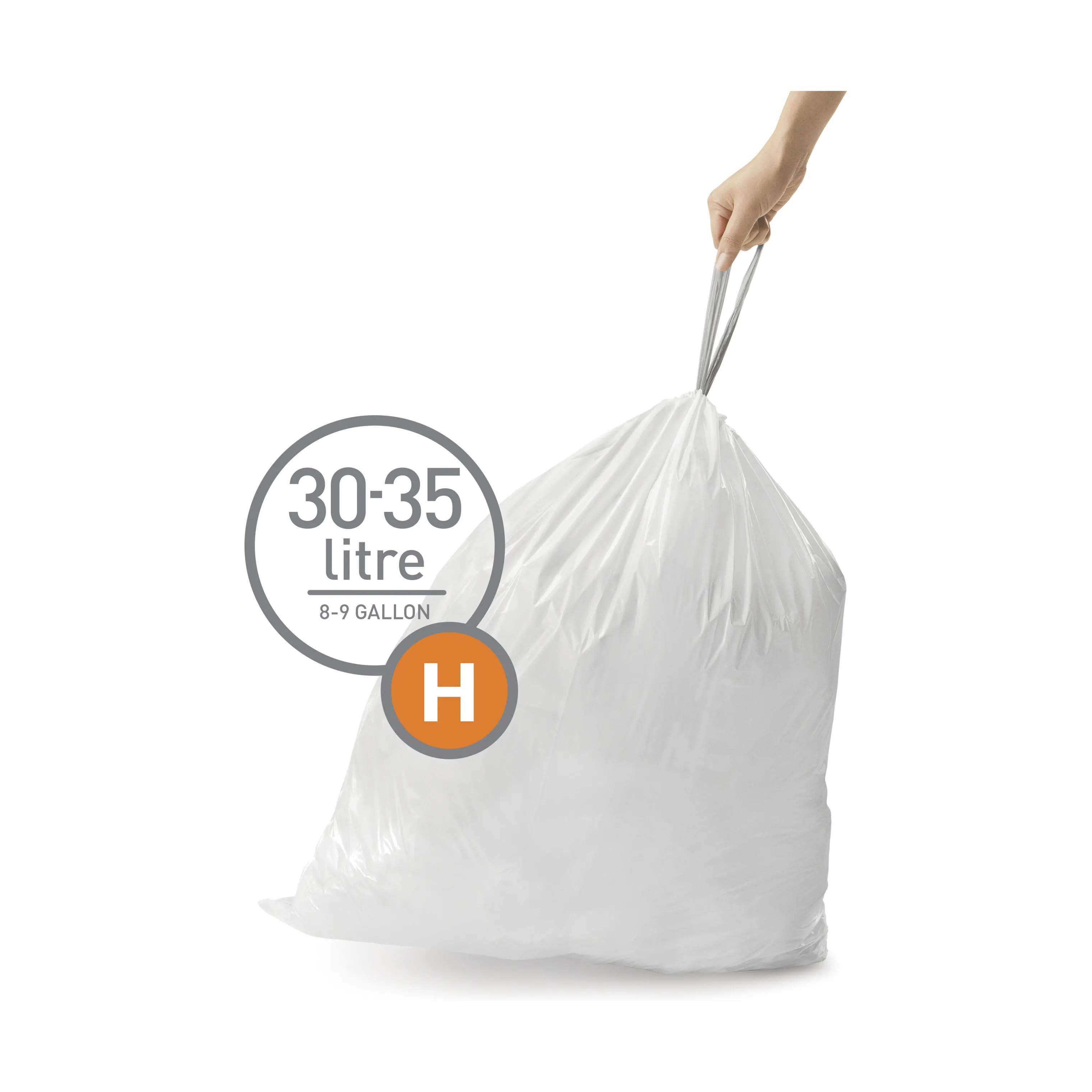 Simplehuman Affaldsposer Affaldsposer kode H - 60 stk. i H - 30-35 liter, 1
