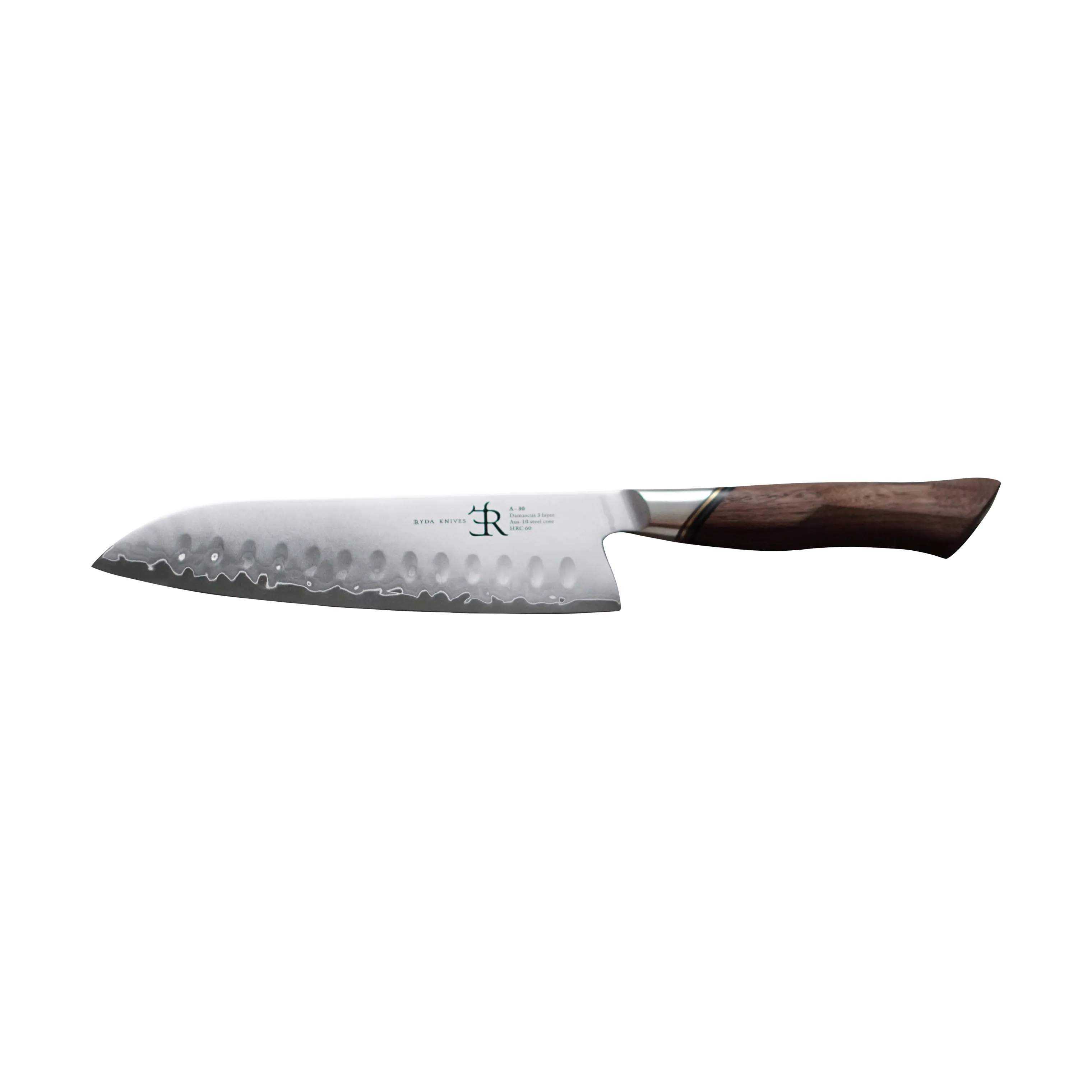 Ryda Knives Santokuknive A30 Santokukniv i rustfrit stål/brun, 1