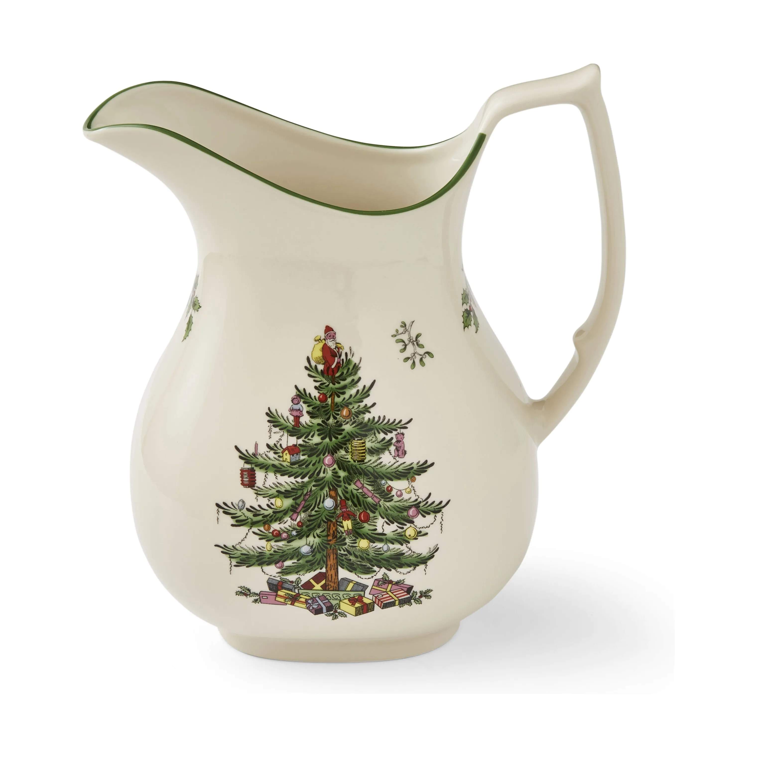 Spode Serveringskander Christmas Tree Kande i Hvid/grøn/rød, 1