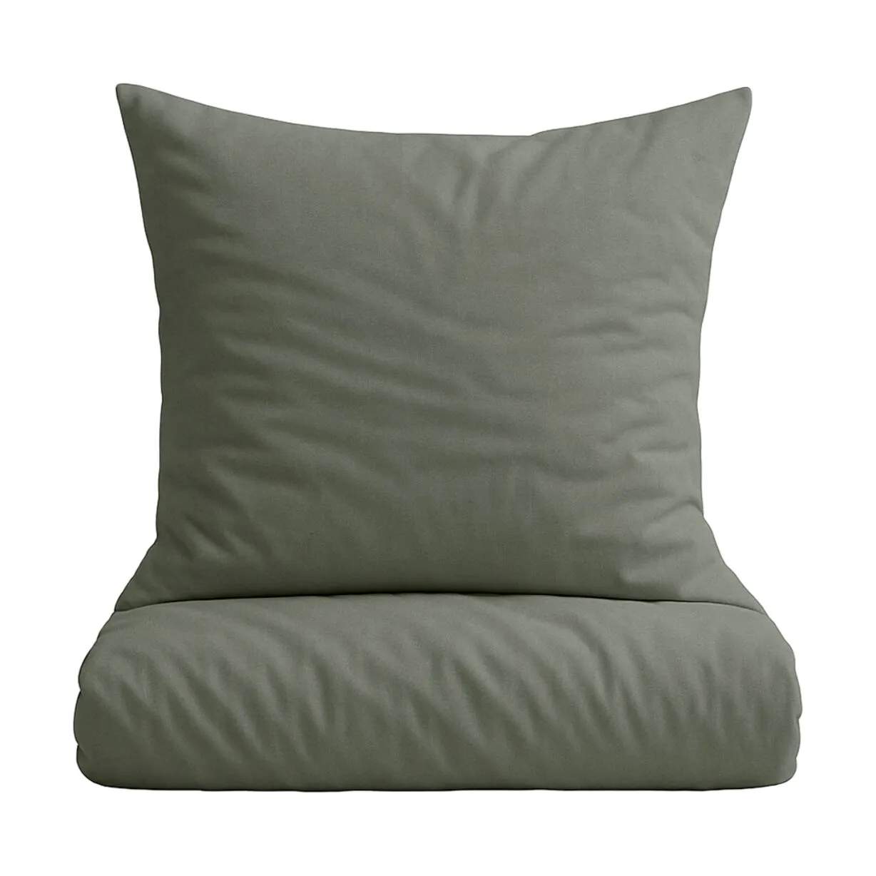 omhu Sengetøj Percale Sengetøj i Oliven, B140 x L200 cm, 1